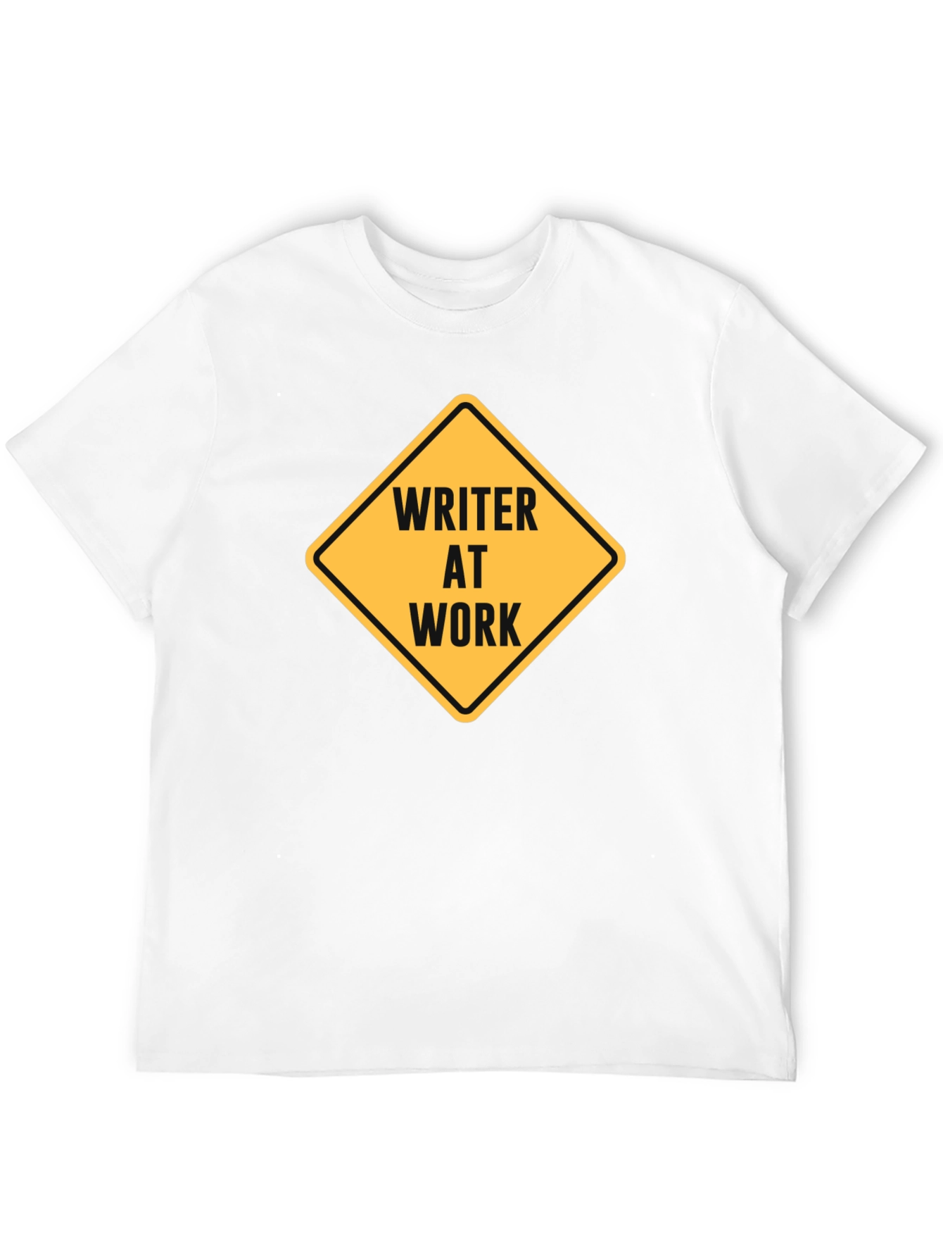 Writer At Work T-Shirt - Black Novelty Tee