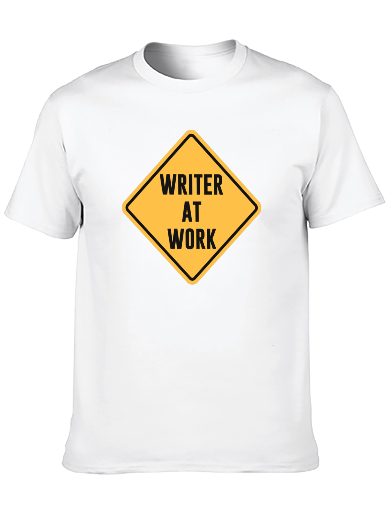 Writer At Work T-Shirt - Black Novelty Tee