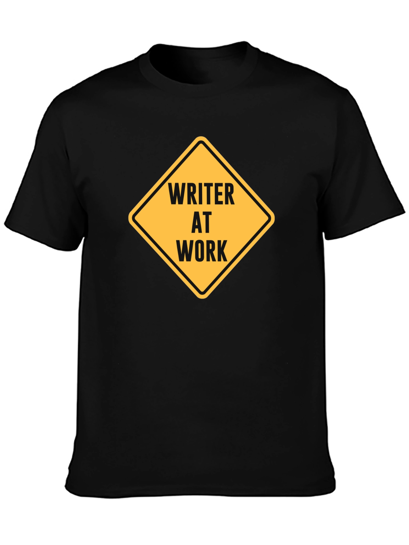 Writer At Work T-Shirt - Black Novelty Tee