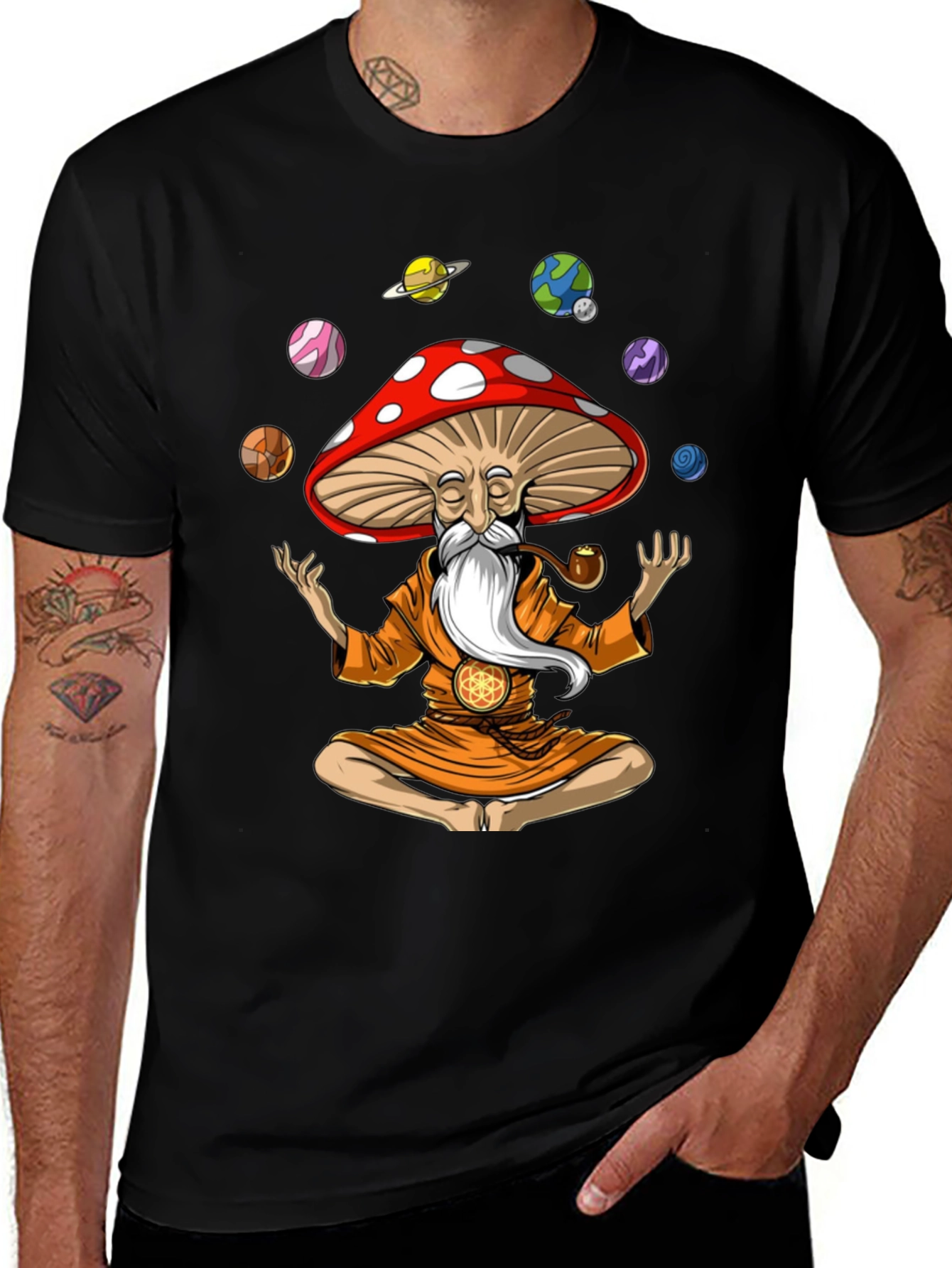 Mushroom Wizard Meditation T-Shirt
