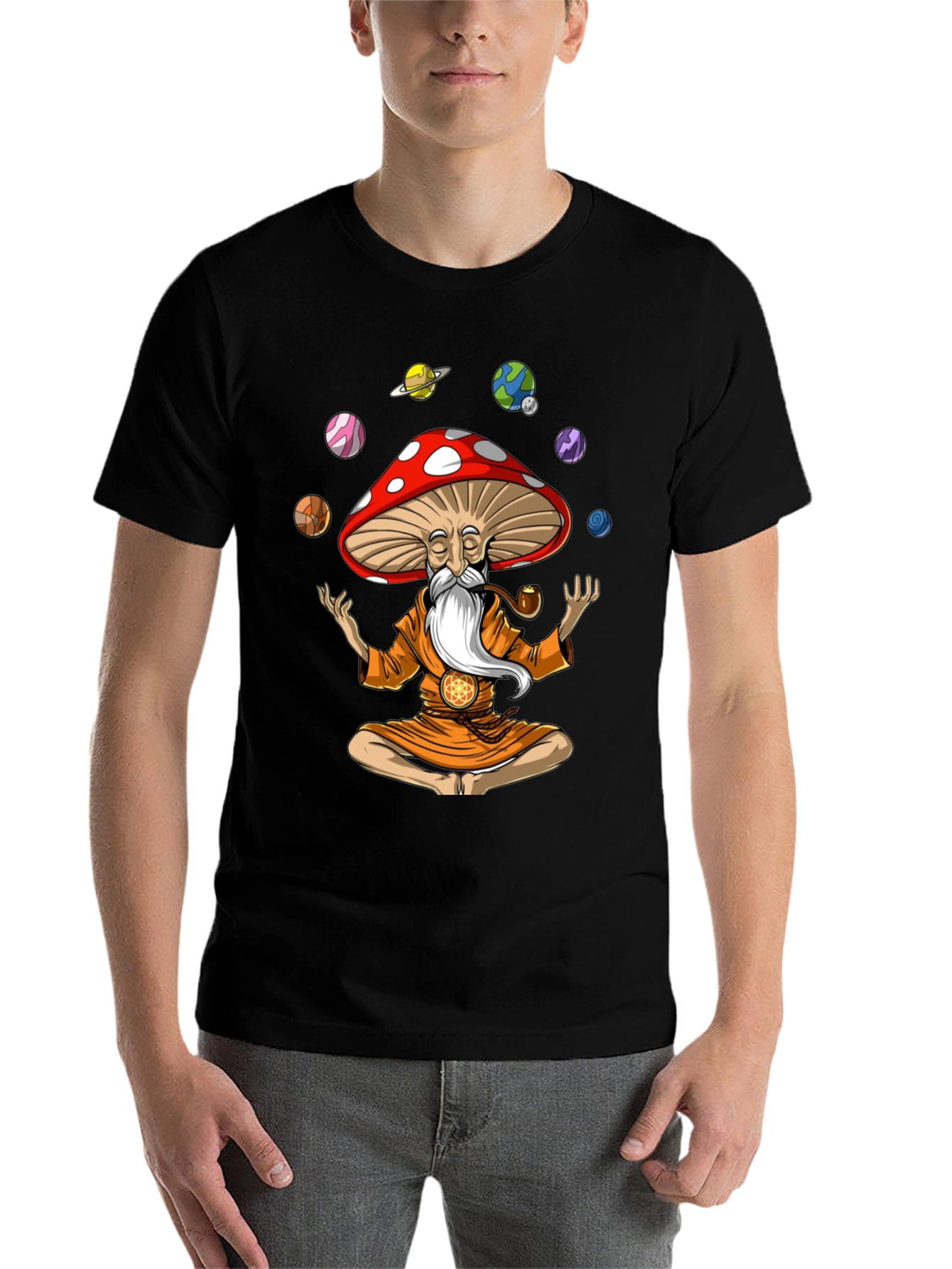 Mushroom Wizard Meditation T-Shirt