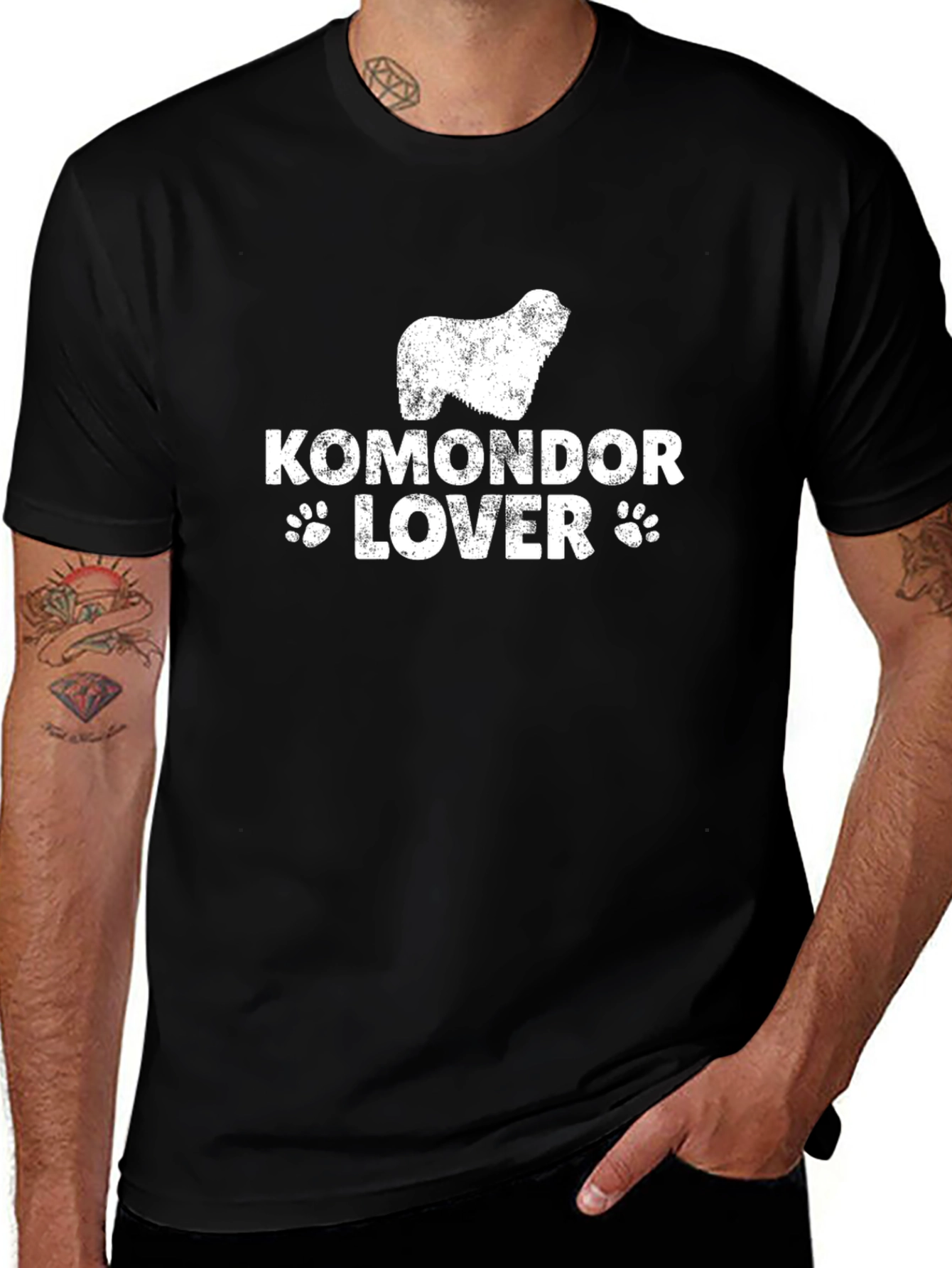 Komondor Lover Black T-Shirt