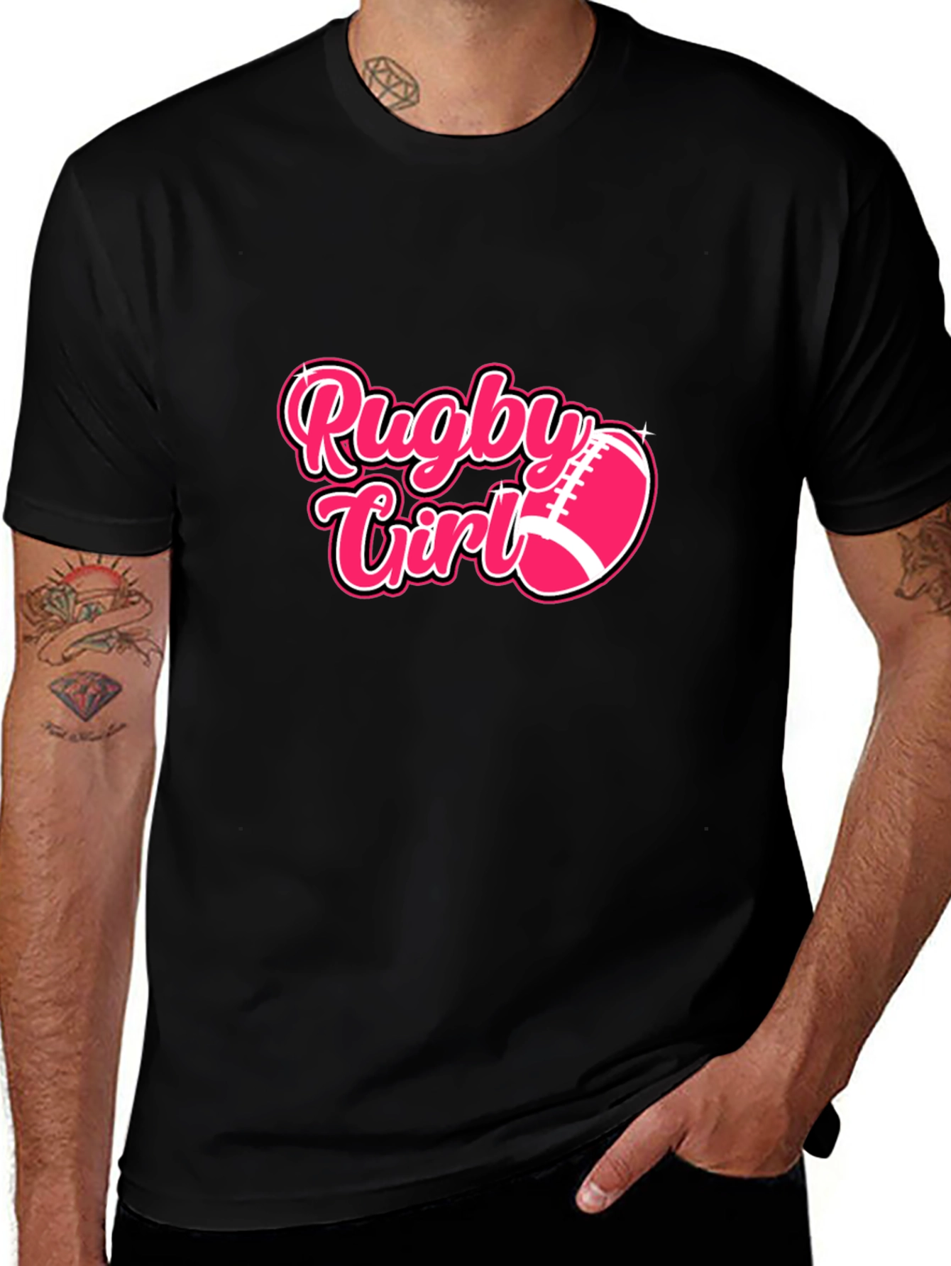 Rugby Girl T-Shirt - Pink Sports Tee