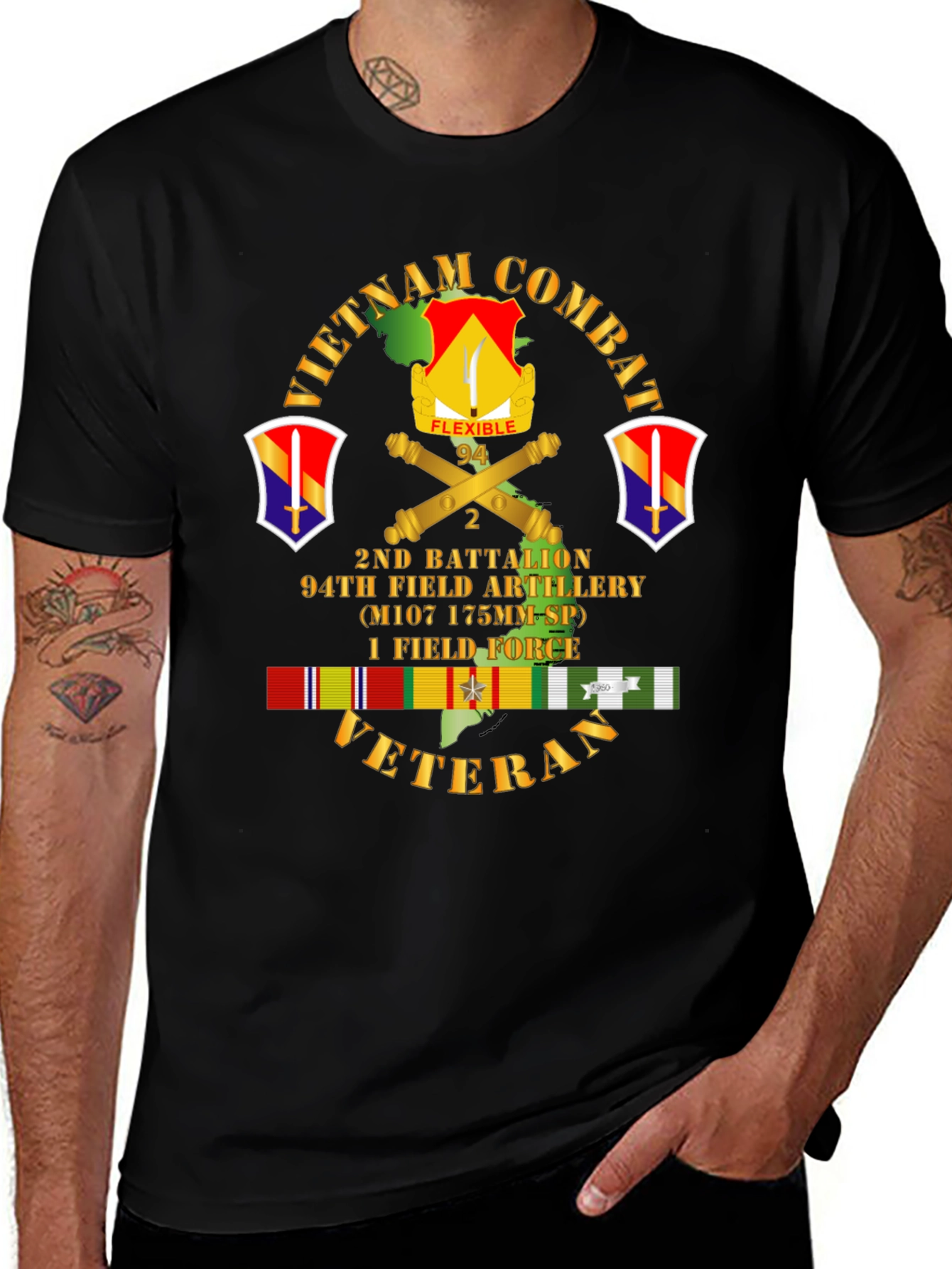 Vietnam Combat Veteran 2nd Battalion T-Shirt