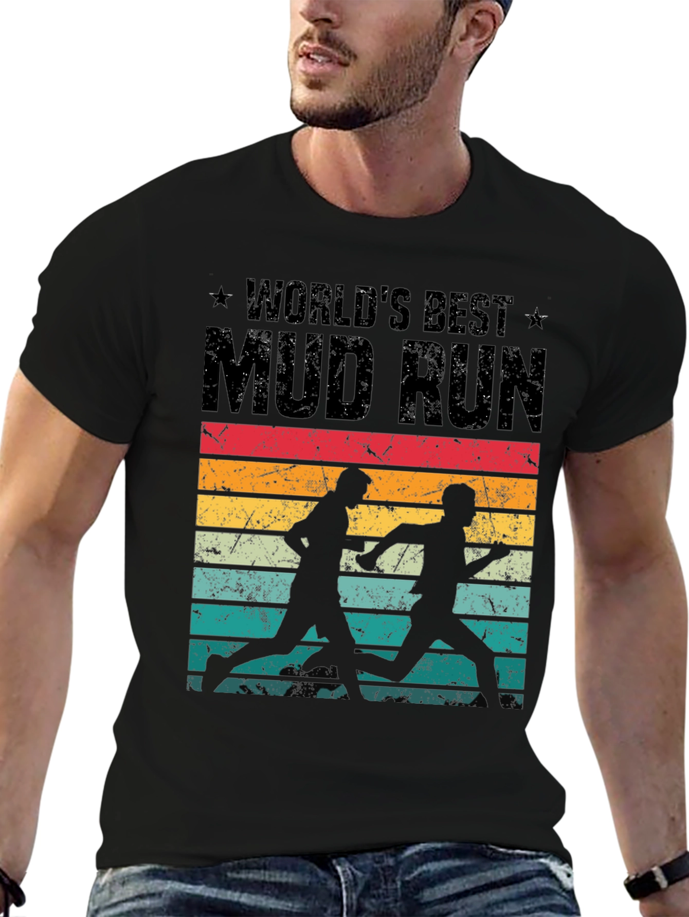 Worlds Best Mud Run Retro Graphic Tee