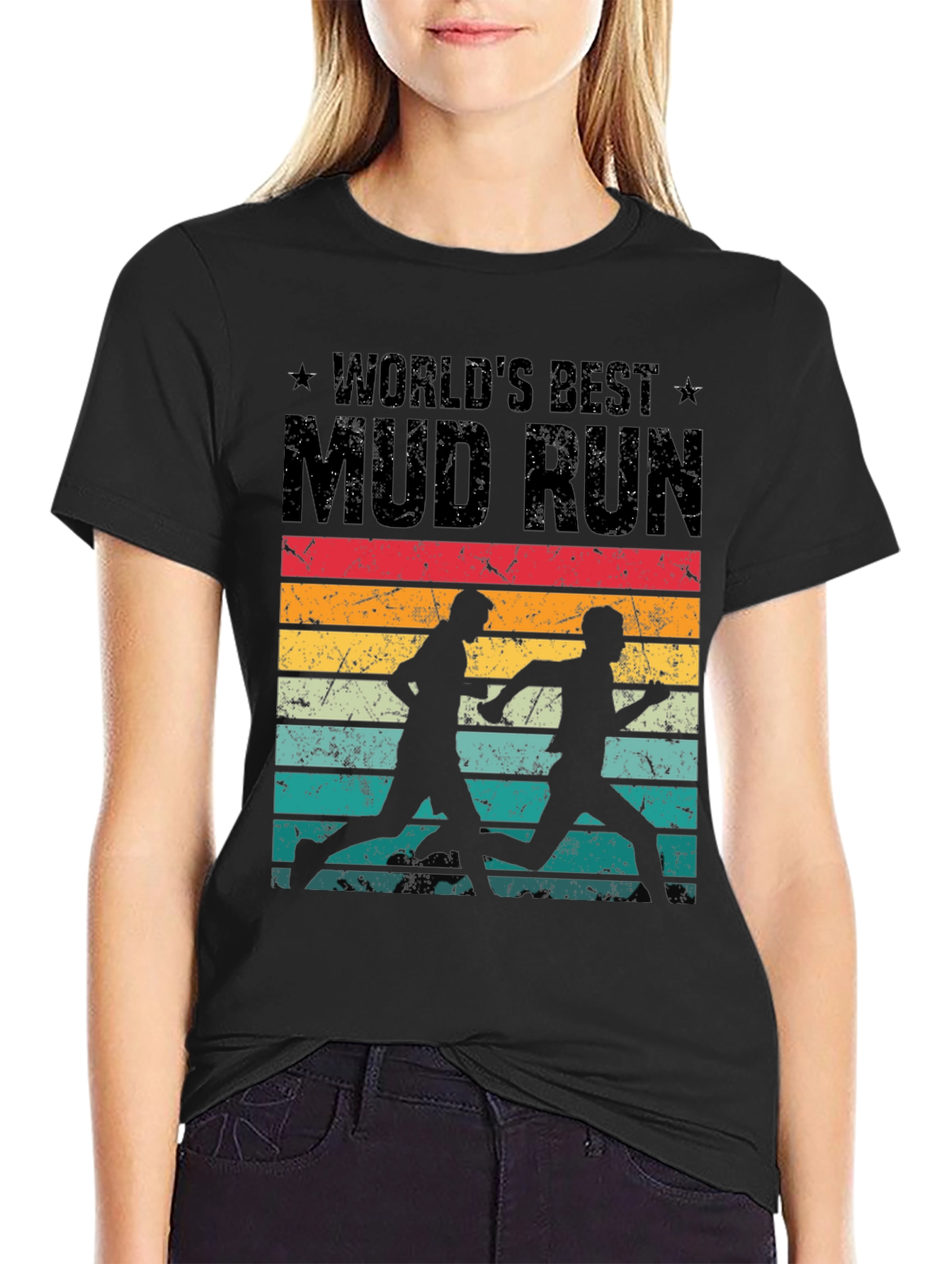 Worlds Best Mud Run Retro Graphic Tee