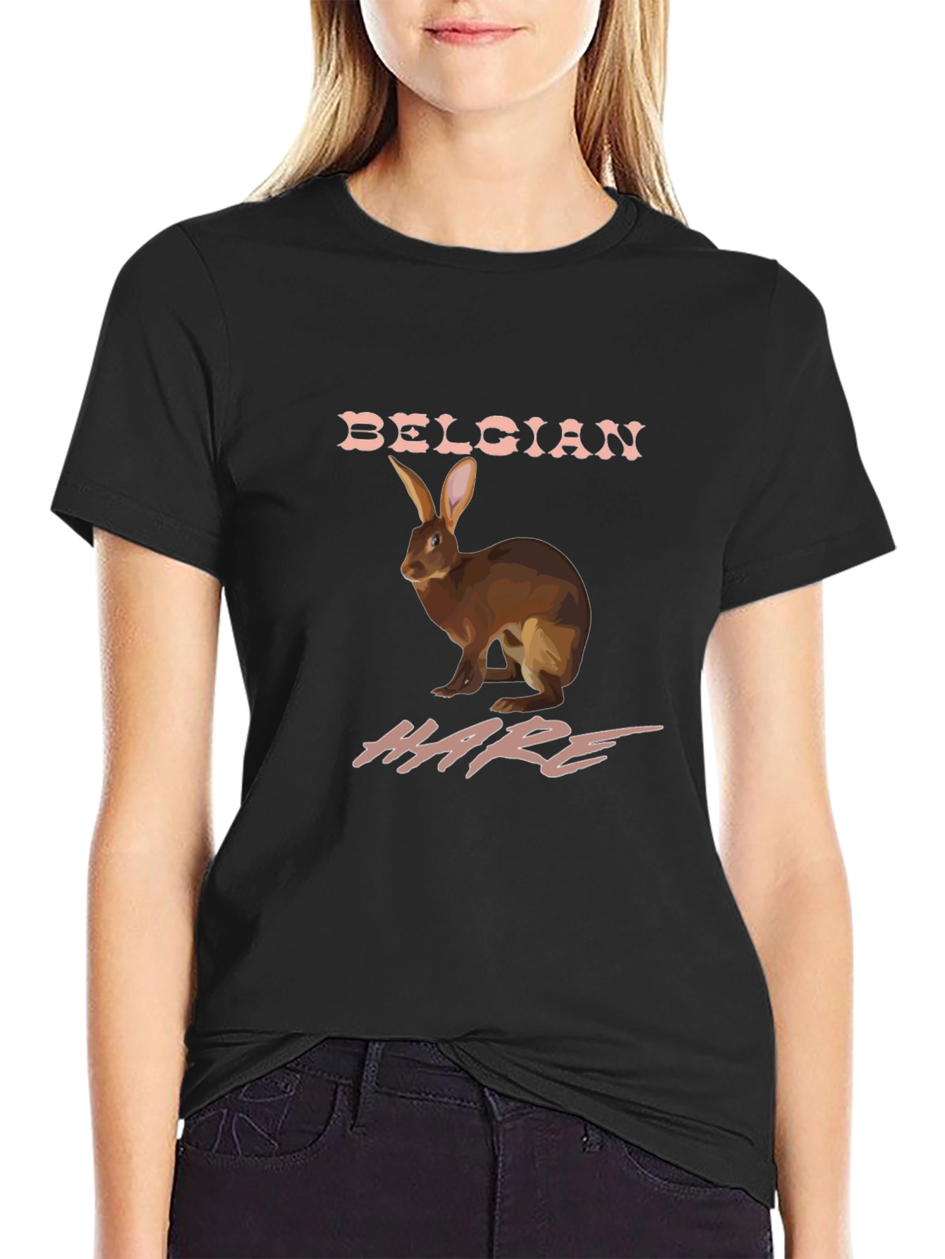 Belgian Hare Graphic Tee - Unique Animal Lover Design