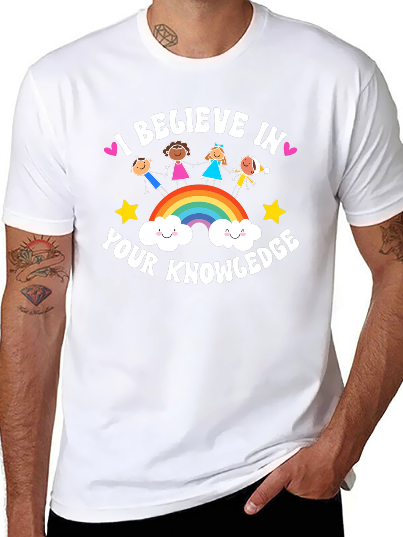 I Believe in Your Knowledge Black T-Shirt