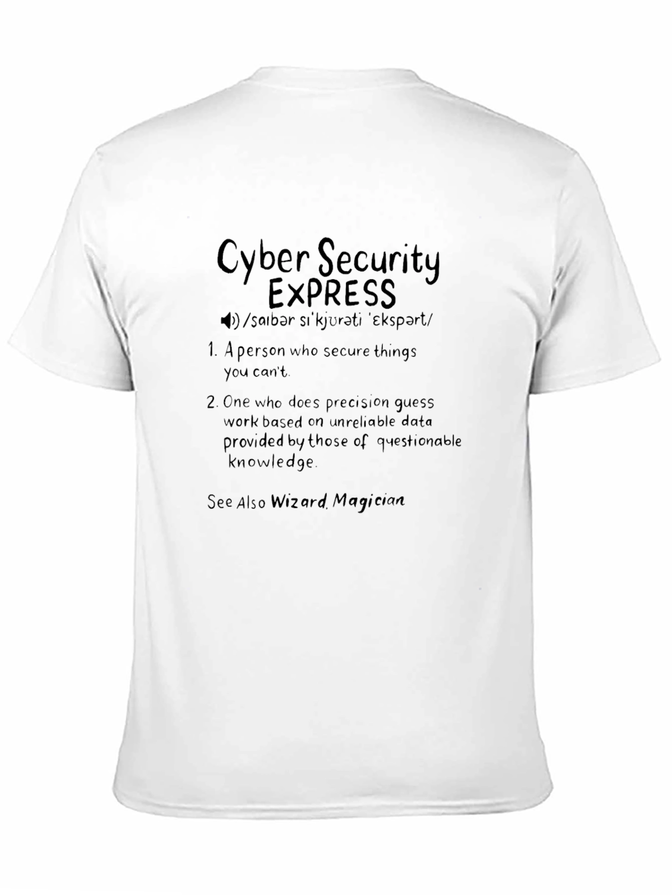 Cyber Security Definition Black T-Shirt