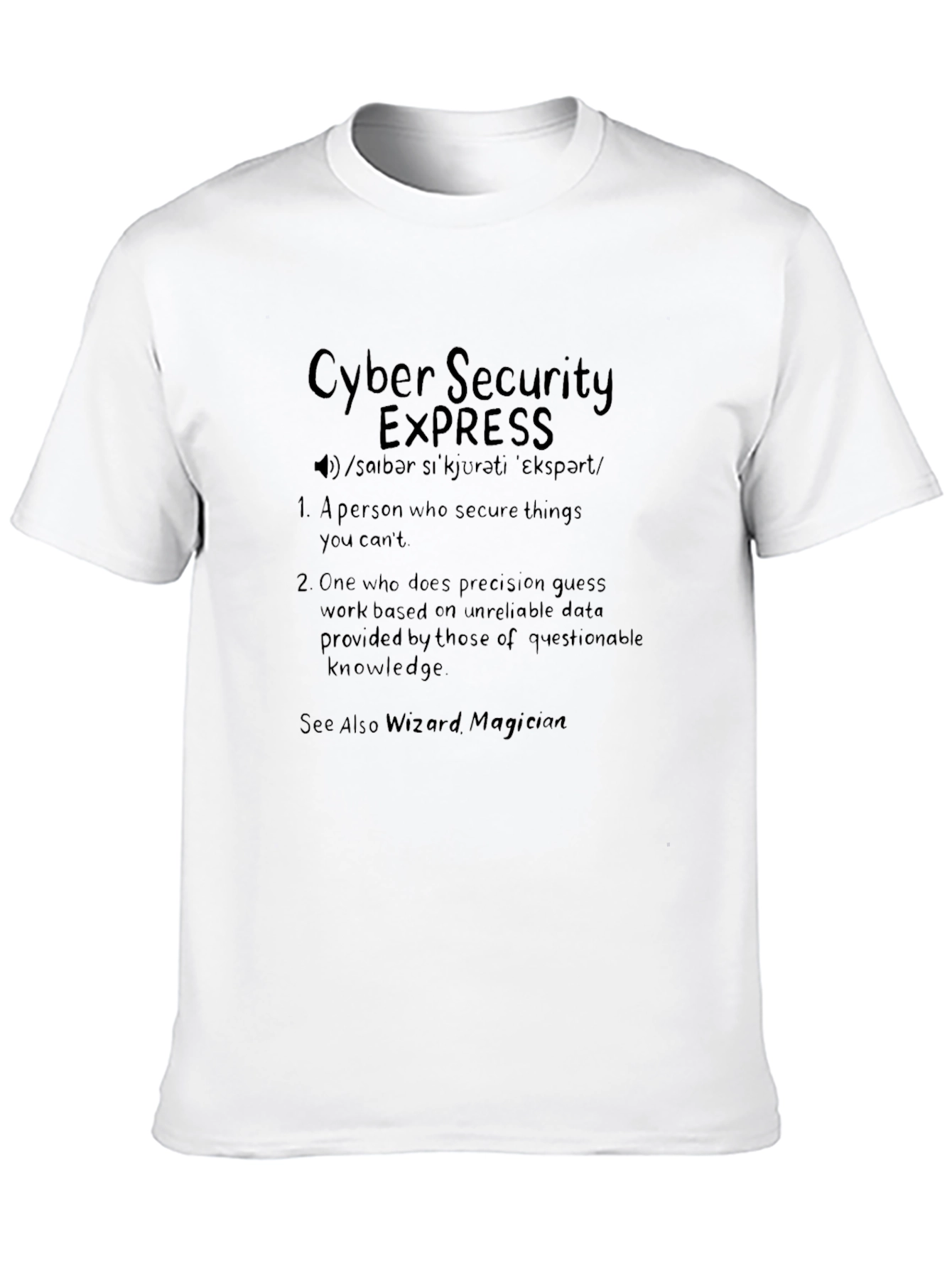 Cyber Security Definition Black T-Shirt