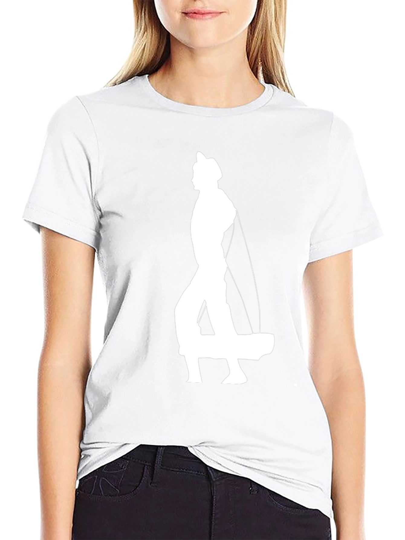 Black T-Shirt with Cowboy Puppet Graphic