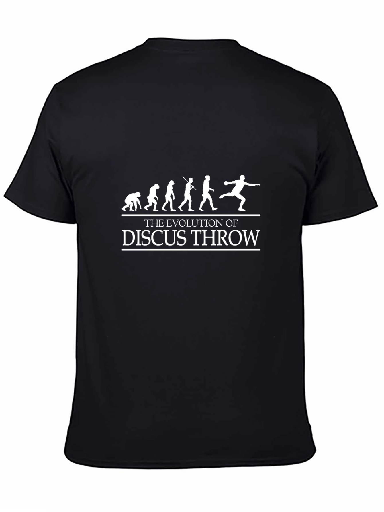 Evolution of Discus Throw Black T-Shirt