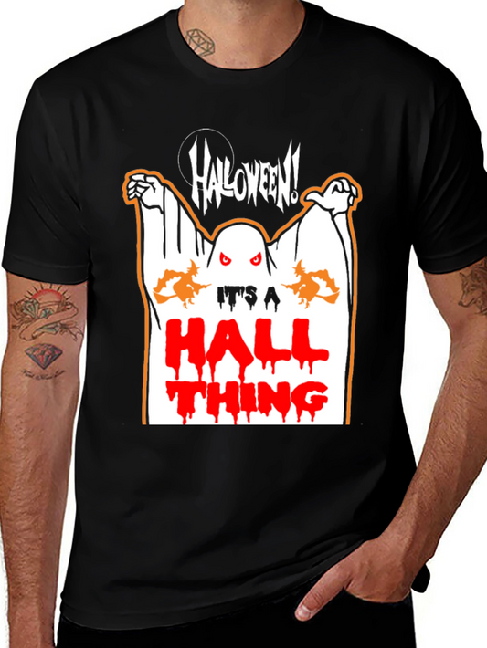 Halloween Ghost Graphic Black T-Shirt