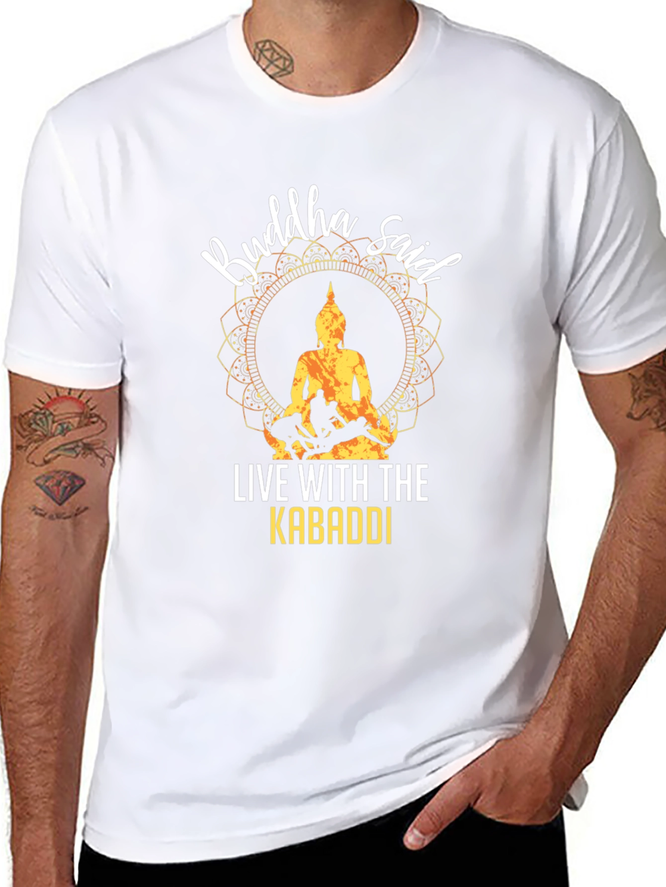 Buddha Said Kabaddi Graphic Tee - Black