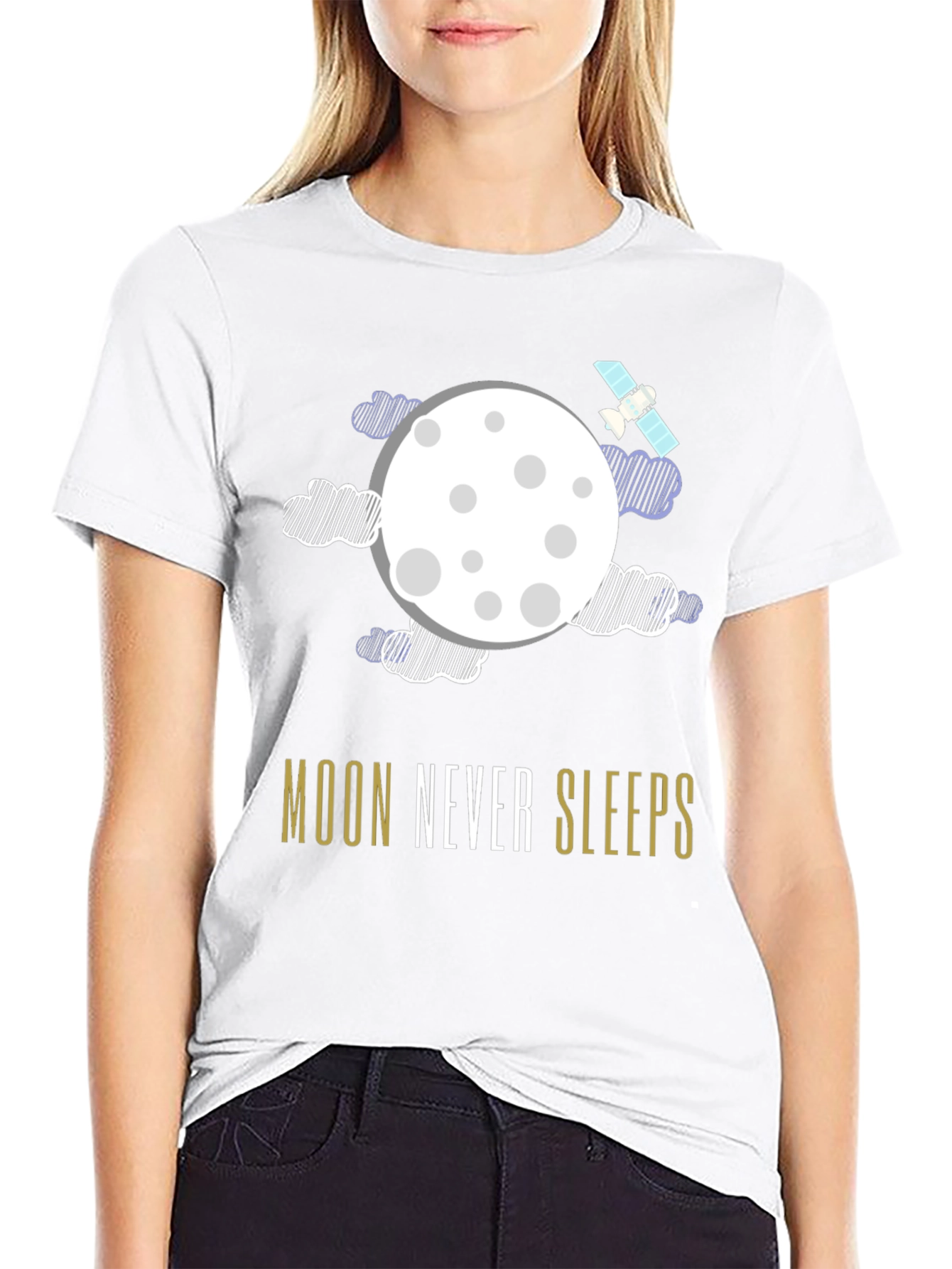 Moon Never Sleeps Graphic T-Shirt