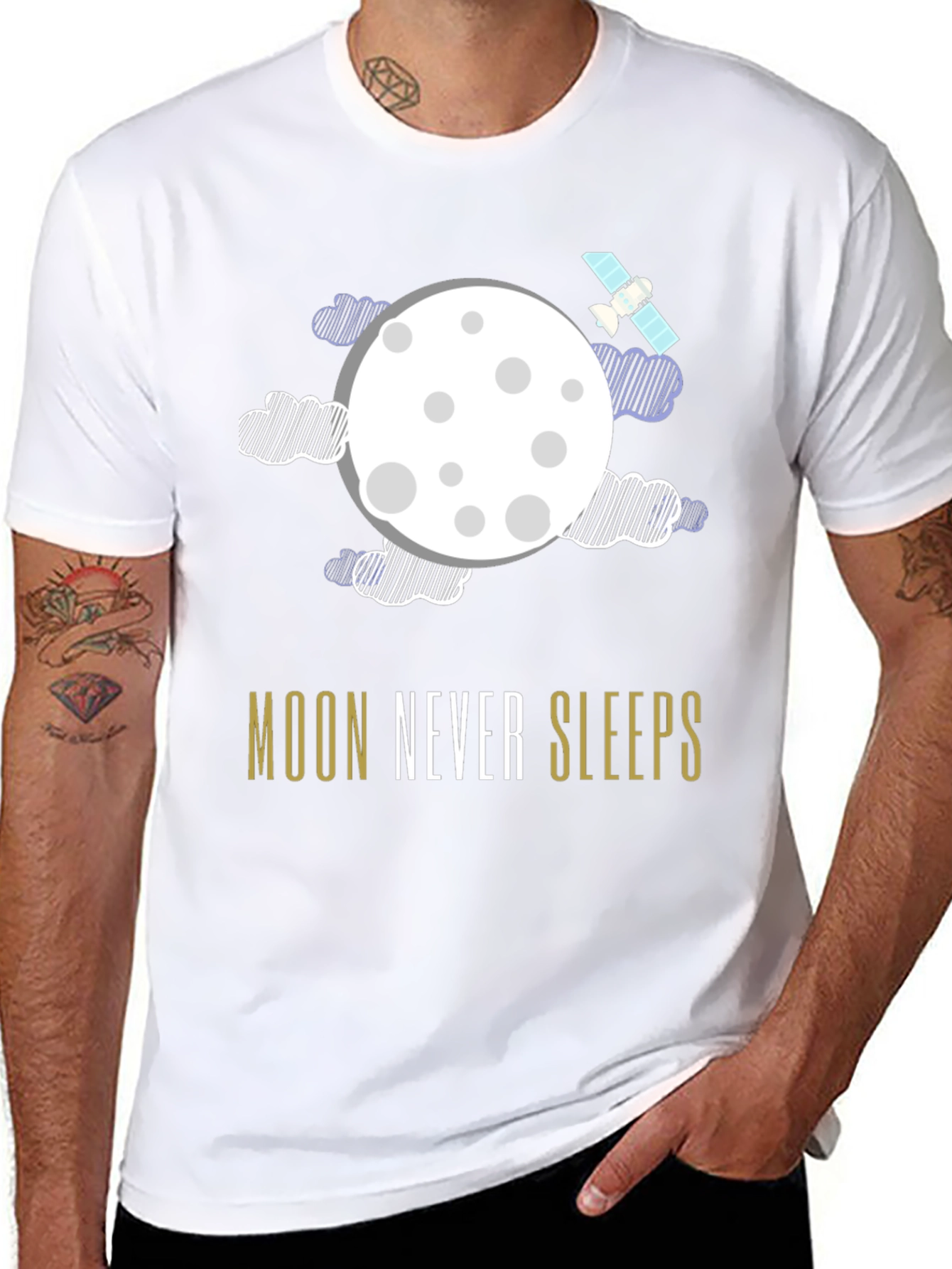 Moon Never Sleeps Graphic T-Shirt