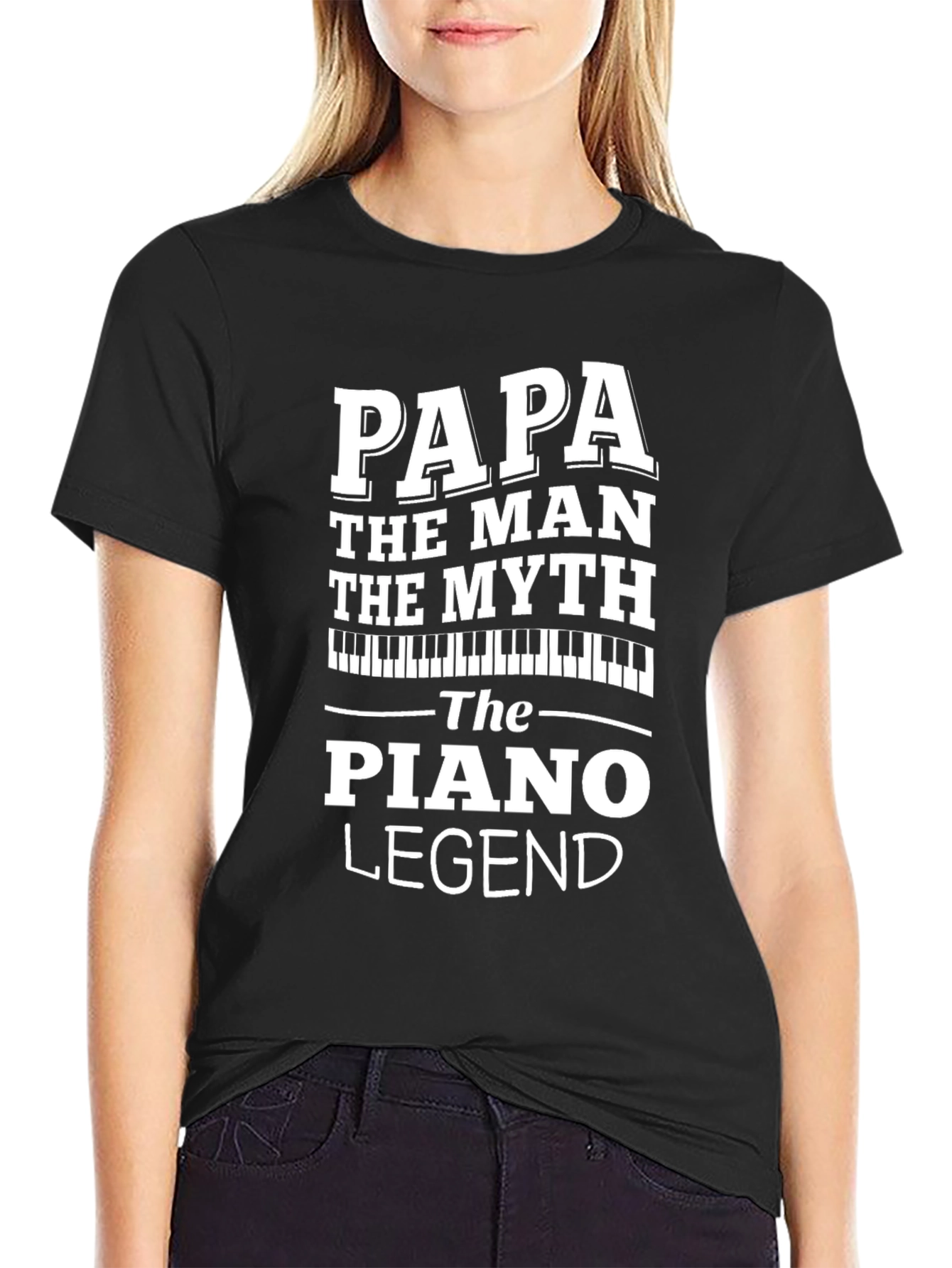 Papa Piano Legend T-Shirt - Musician Gift