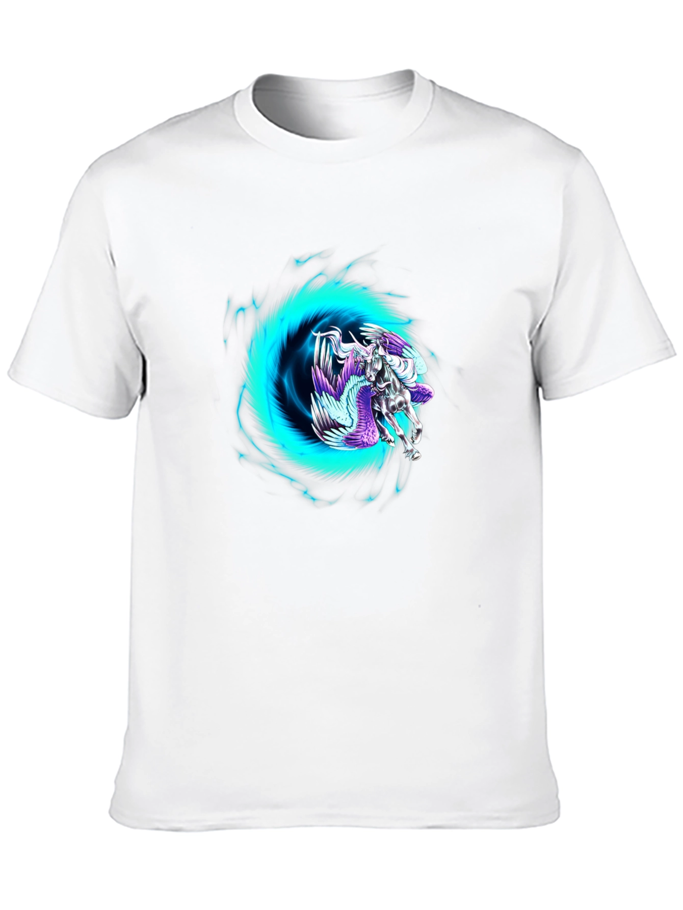 Pegasus Portal Graphic Tee - Black Cotton Blend