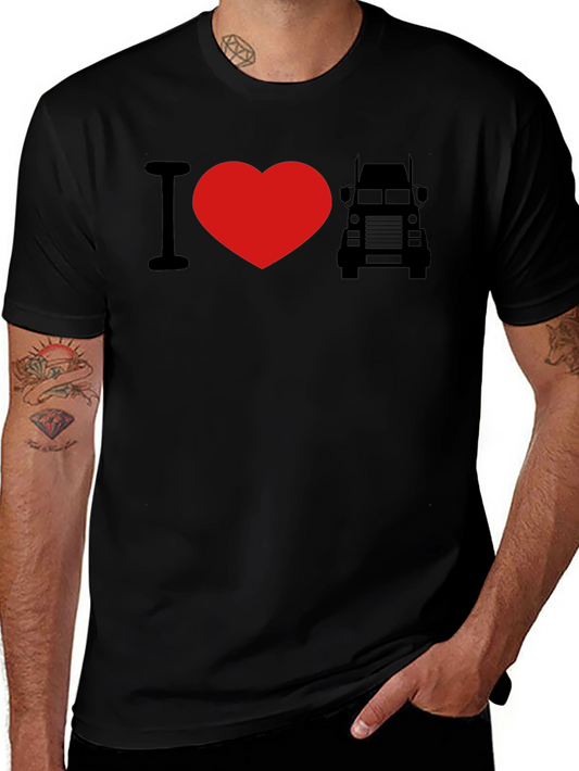 I Love Trucks Graphic Tee - Black
