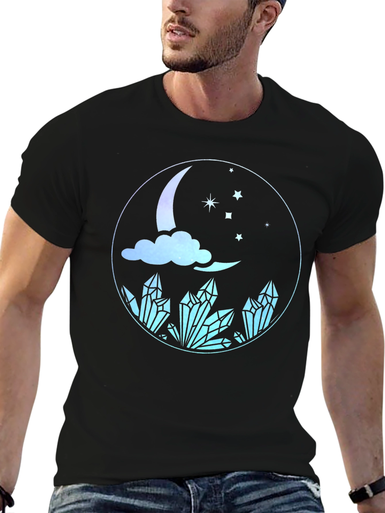 Crystals Moon Stars Graphic Tee