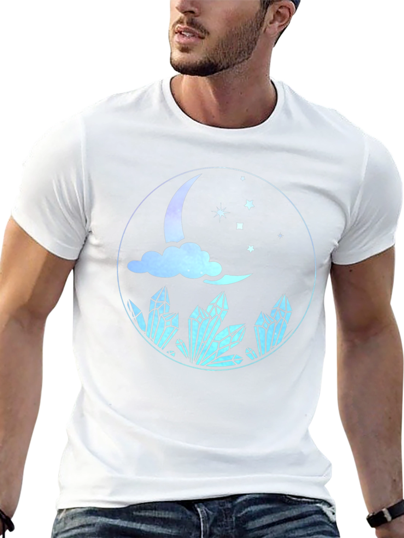 Crystals Moon Stars Graphic Tee