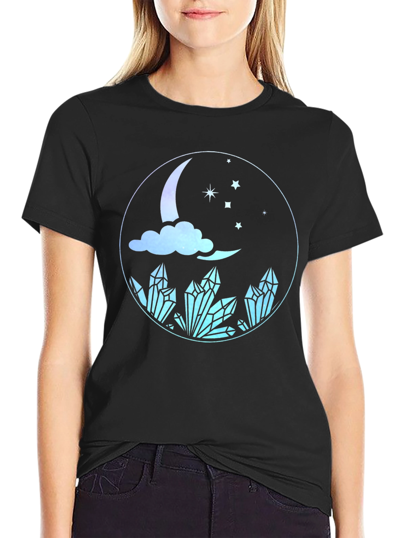 Crystals Moon Stars Graphic Tee