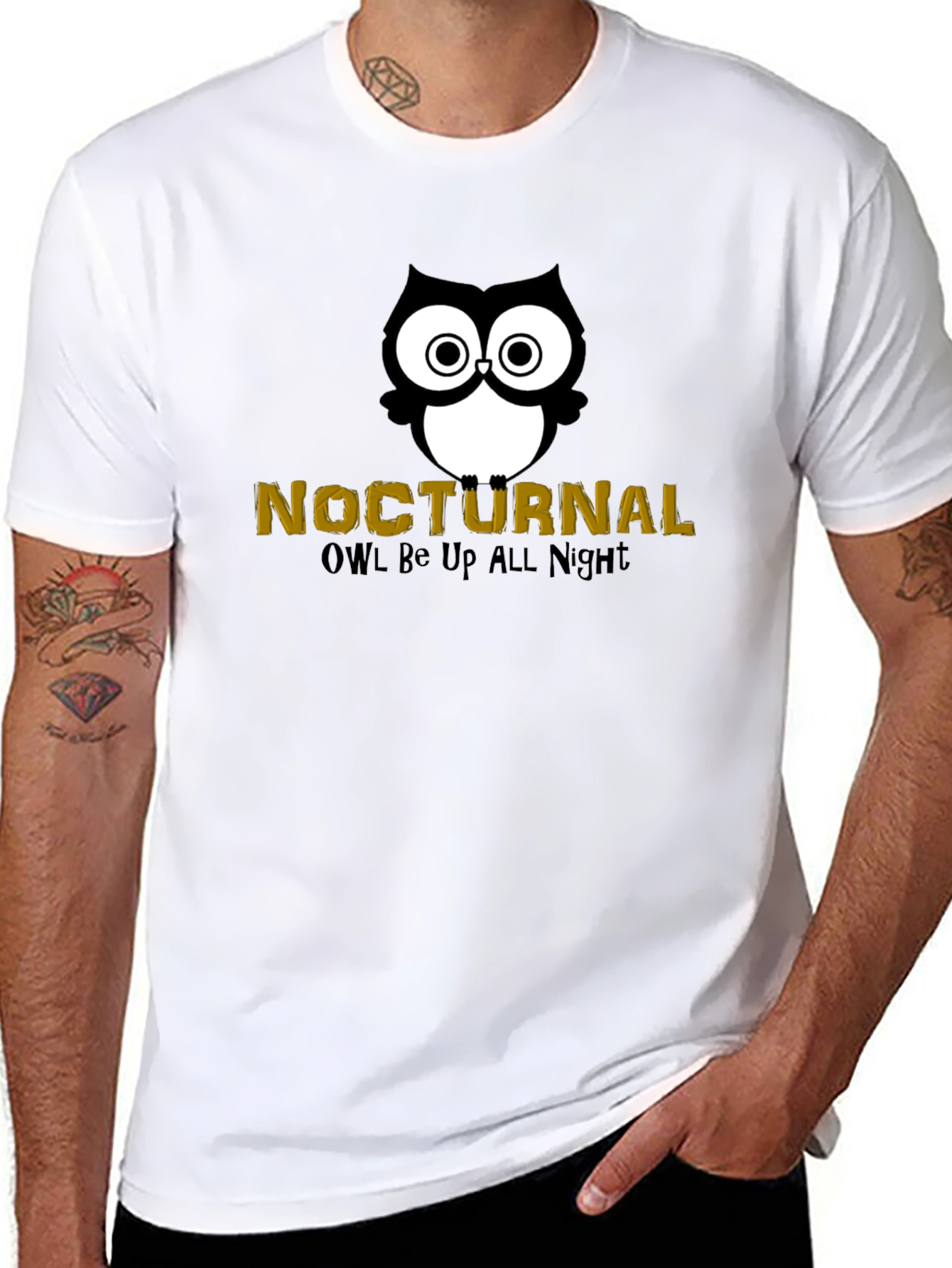 Nocturnal Owl Black T-Shirt