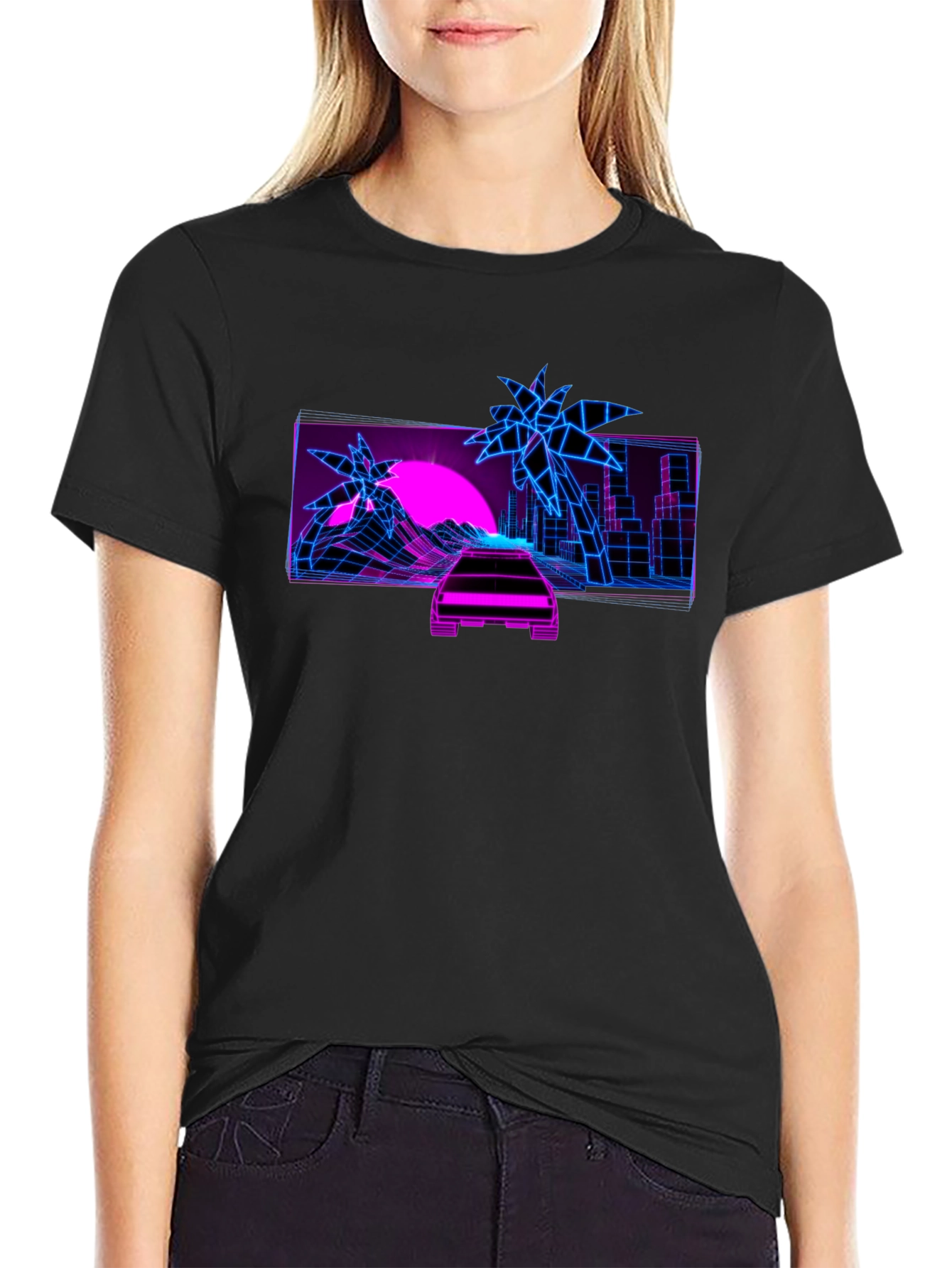 Retro Wave Graphic Tee - Synthwave Design