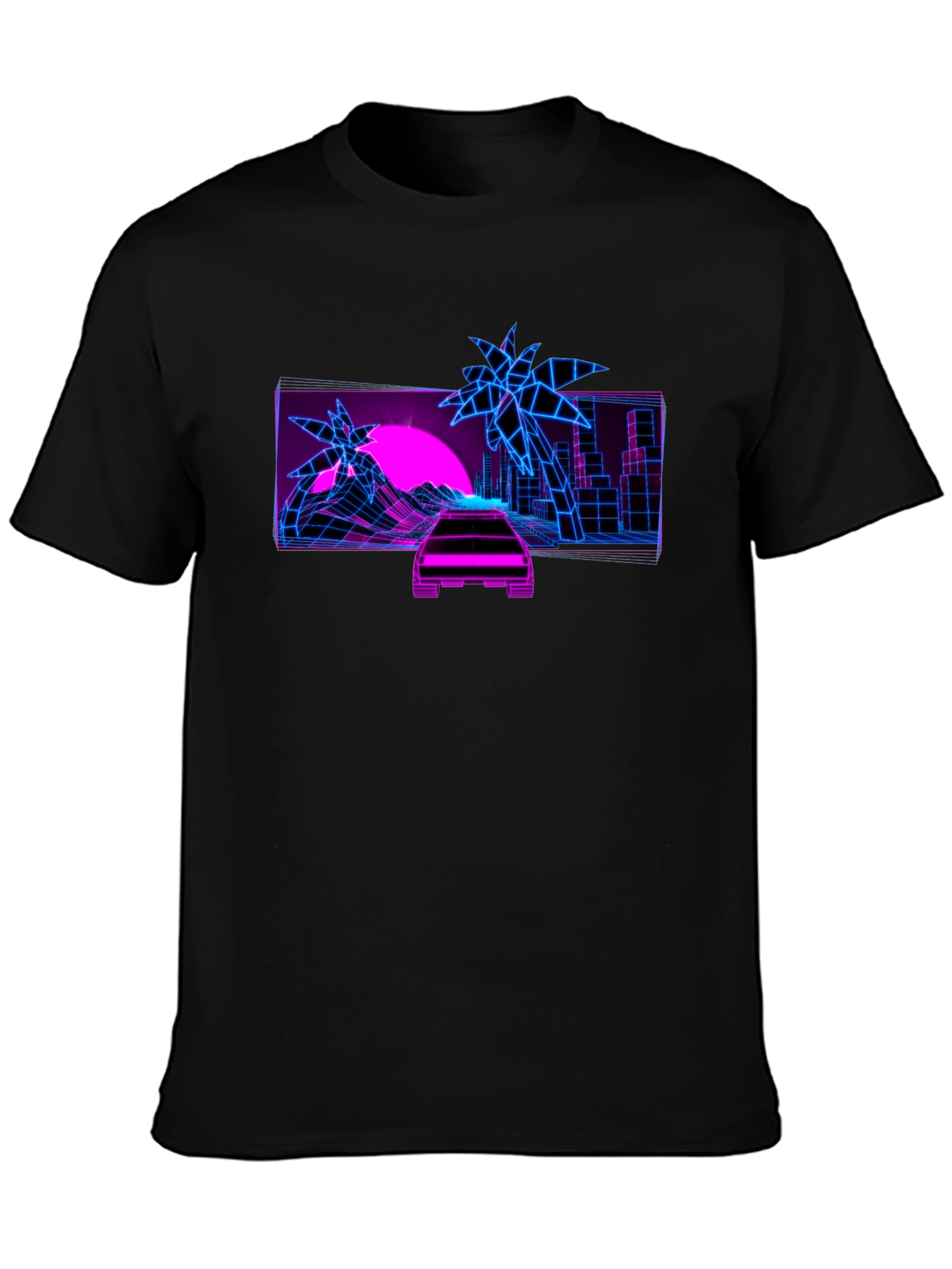 Retro Wave Graphic Tee - Synthwave Design