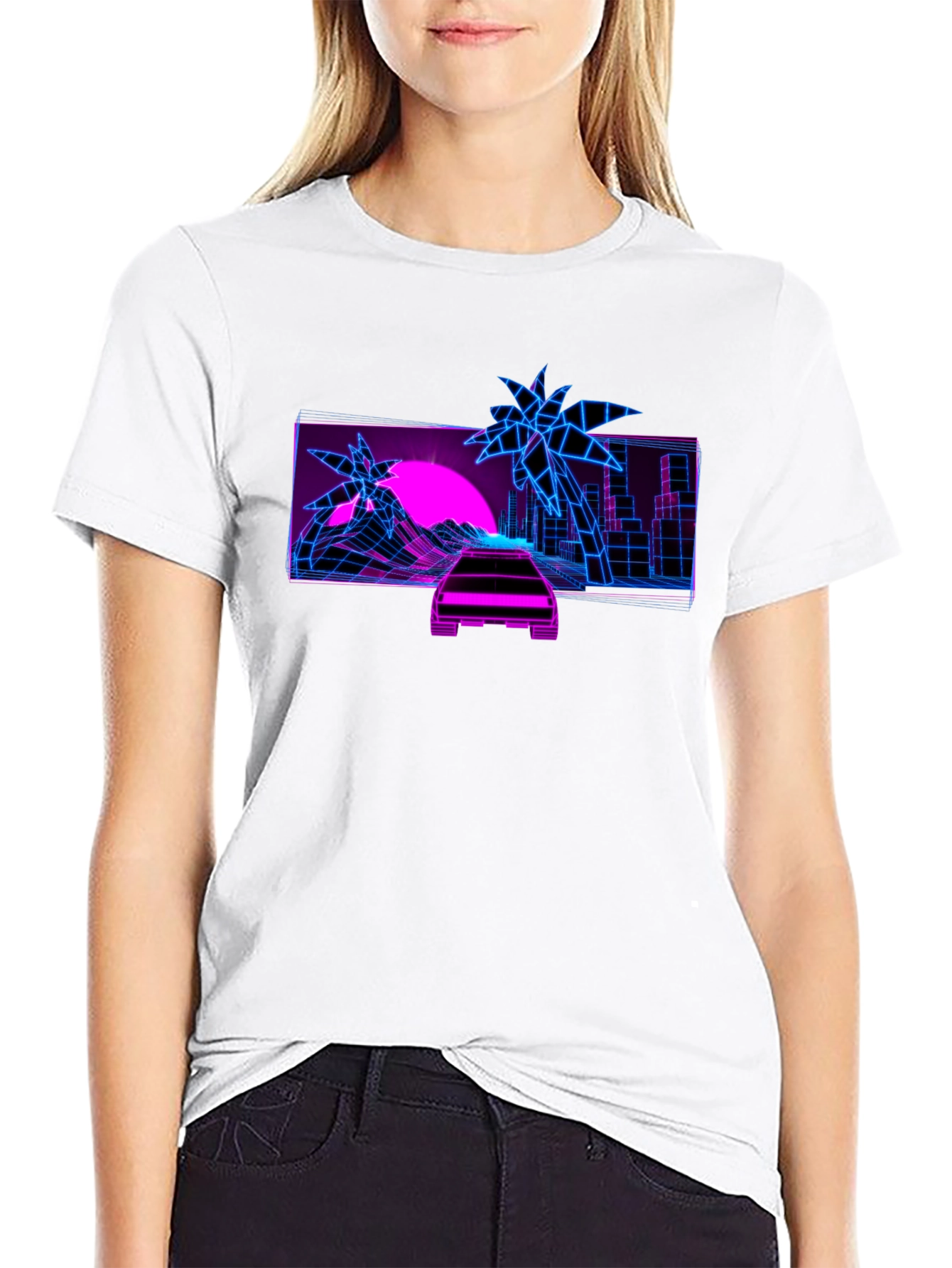 Retro Wave Graphic Tee - Synthwave Design