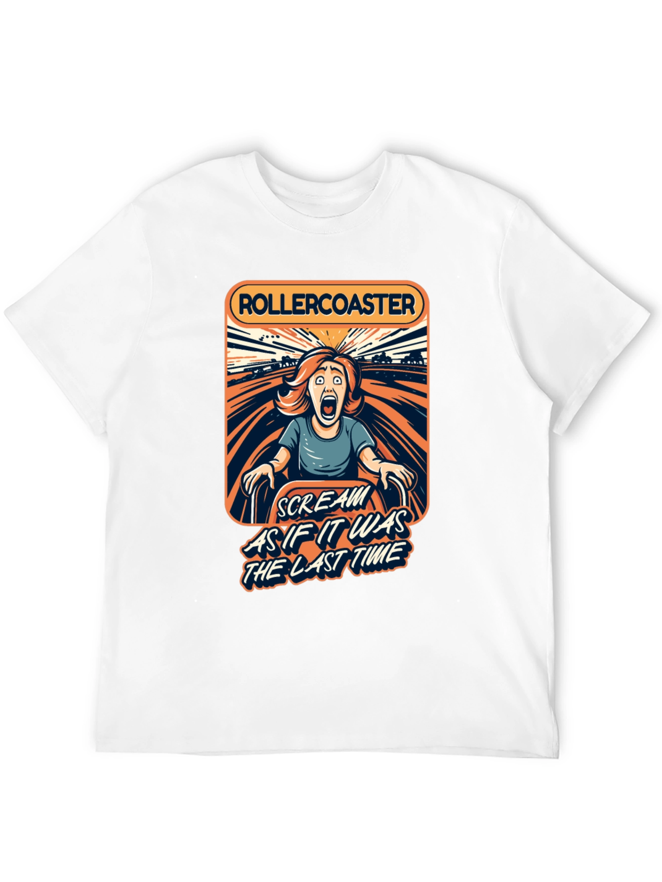 Rollercoaster Scream T-Shirt - Last Time Ride!