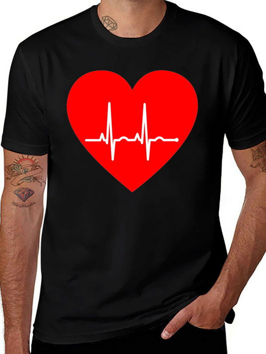 Heartbeat Heart Tee - Stylish Graphic T-Shirt