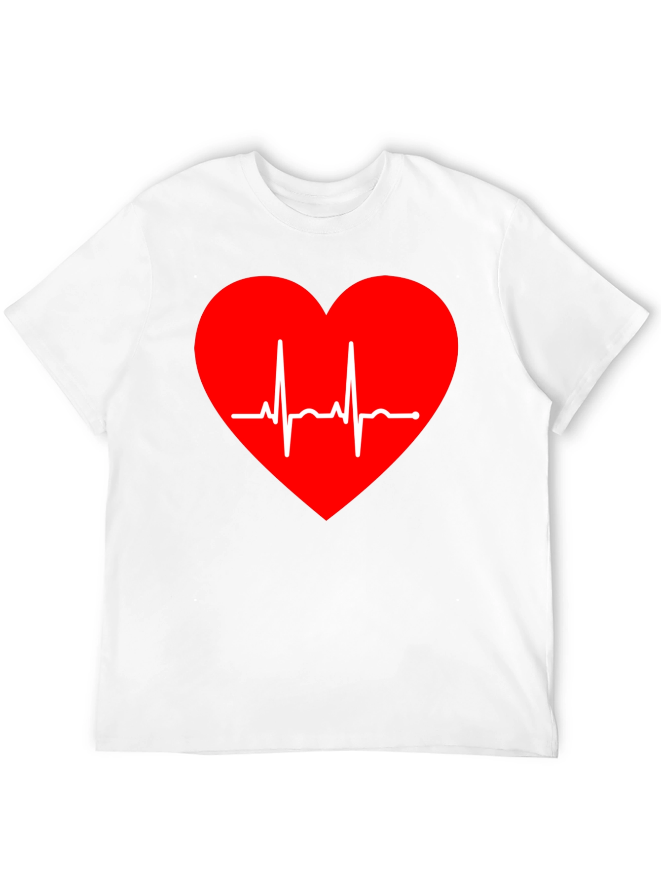 Heartbeat Heart Tee - Stylish Graphic T-Shirt