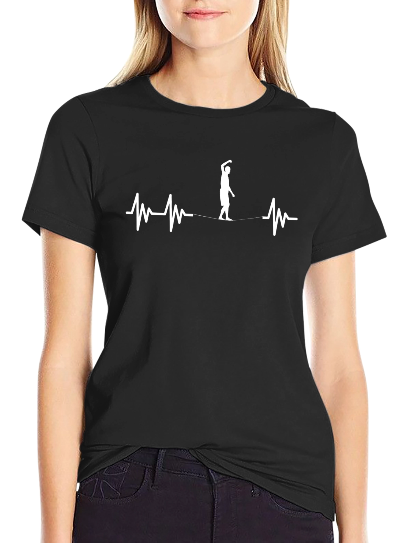 Slackline Heartbeat T-Shirt - Balance & Adventure