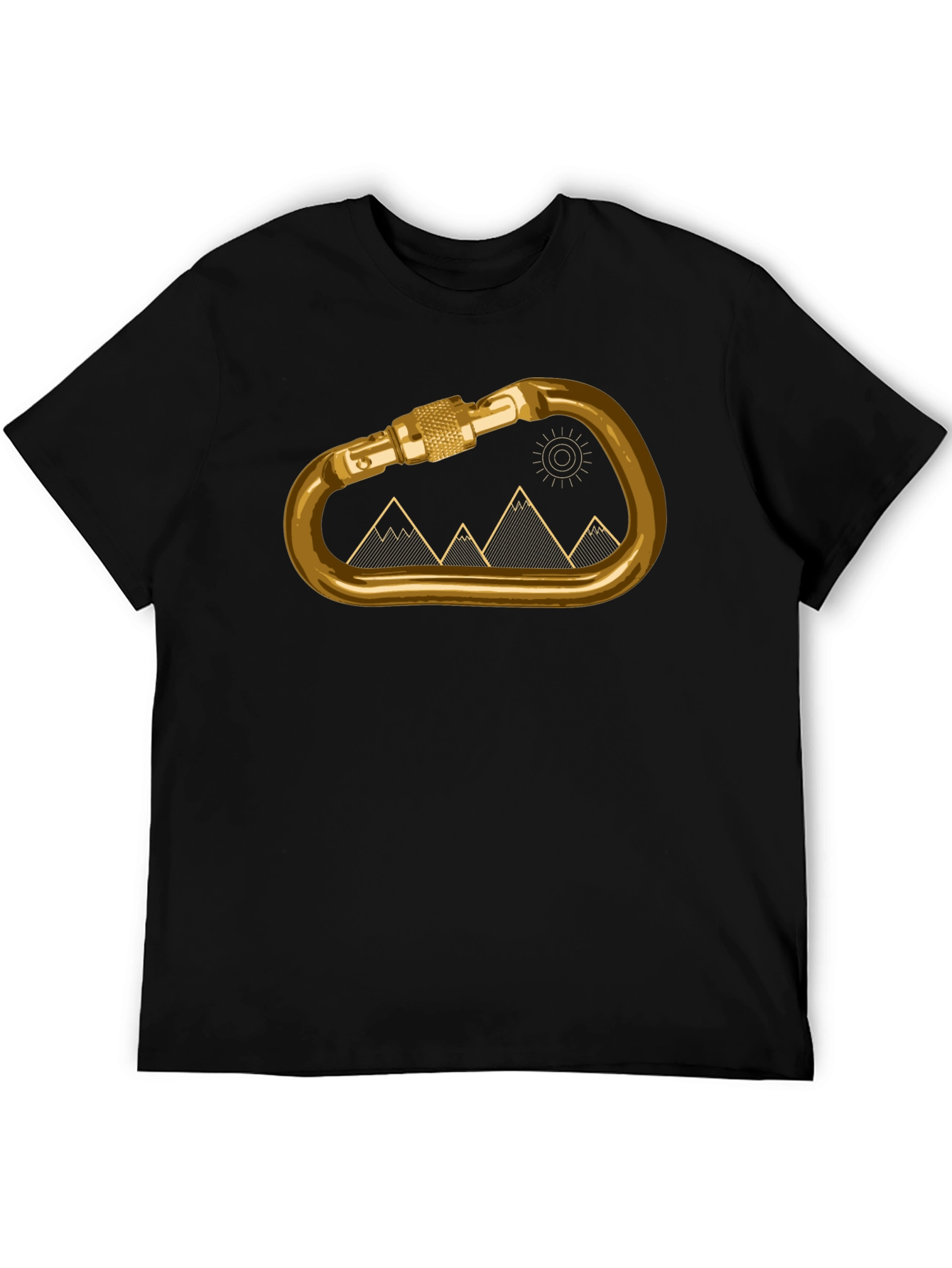 Climbing Carabiner Mountain Graphic Tee