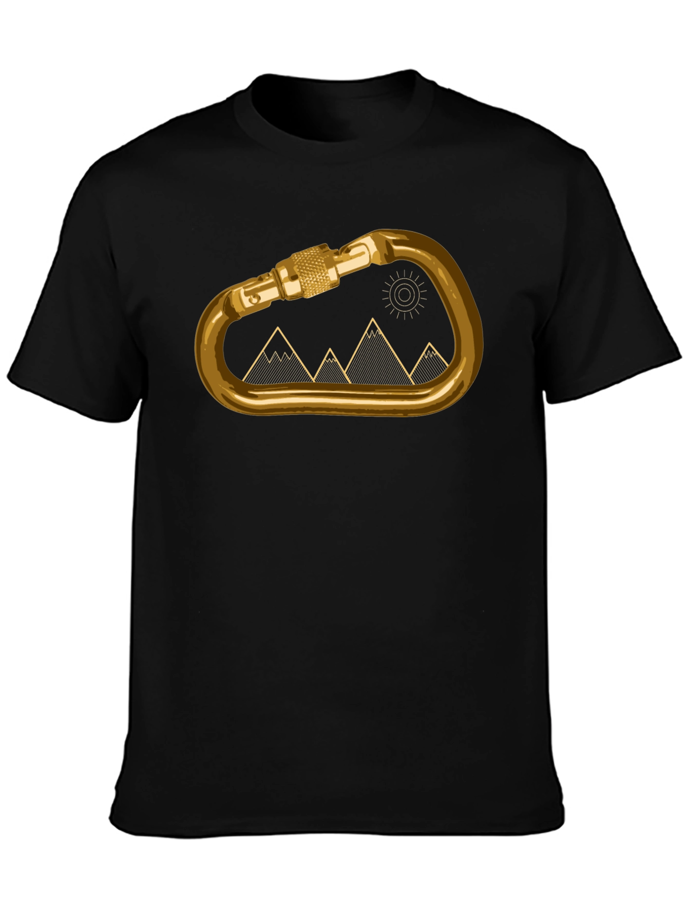 Climbing Carabiner Mountain Graphic Tee