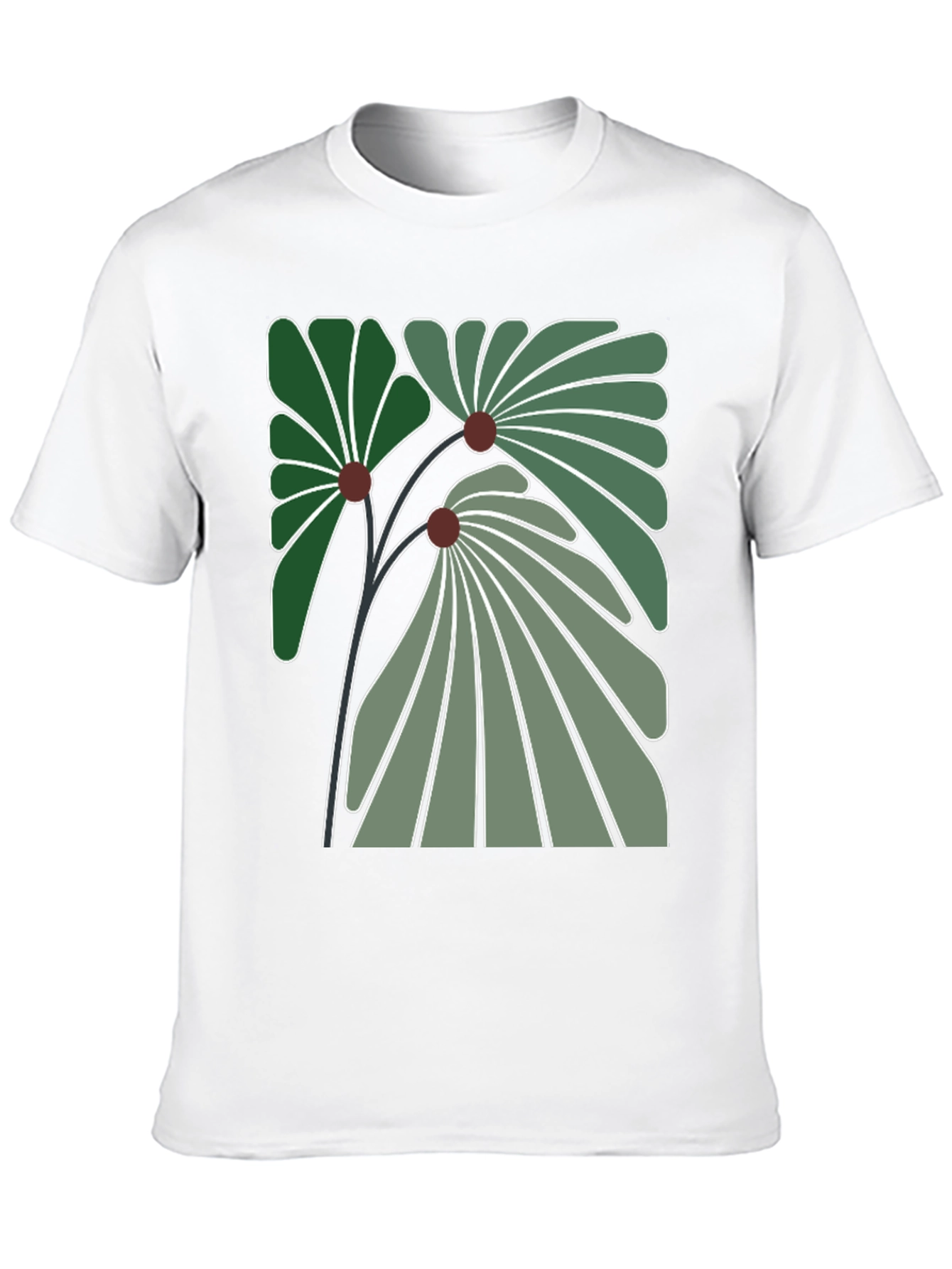 Floral Graphic Print Black Tee