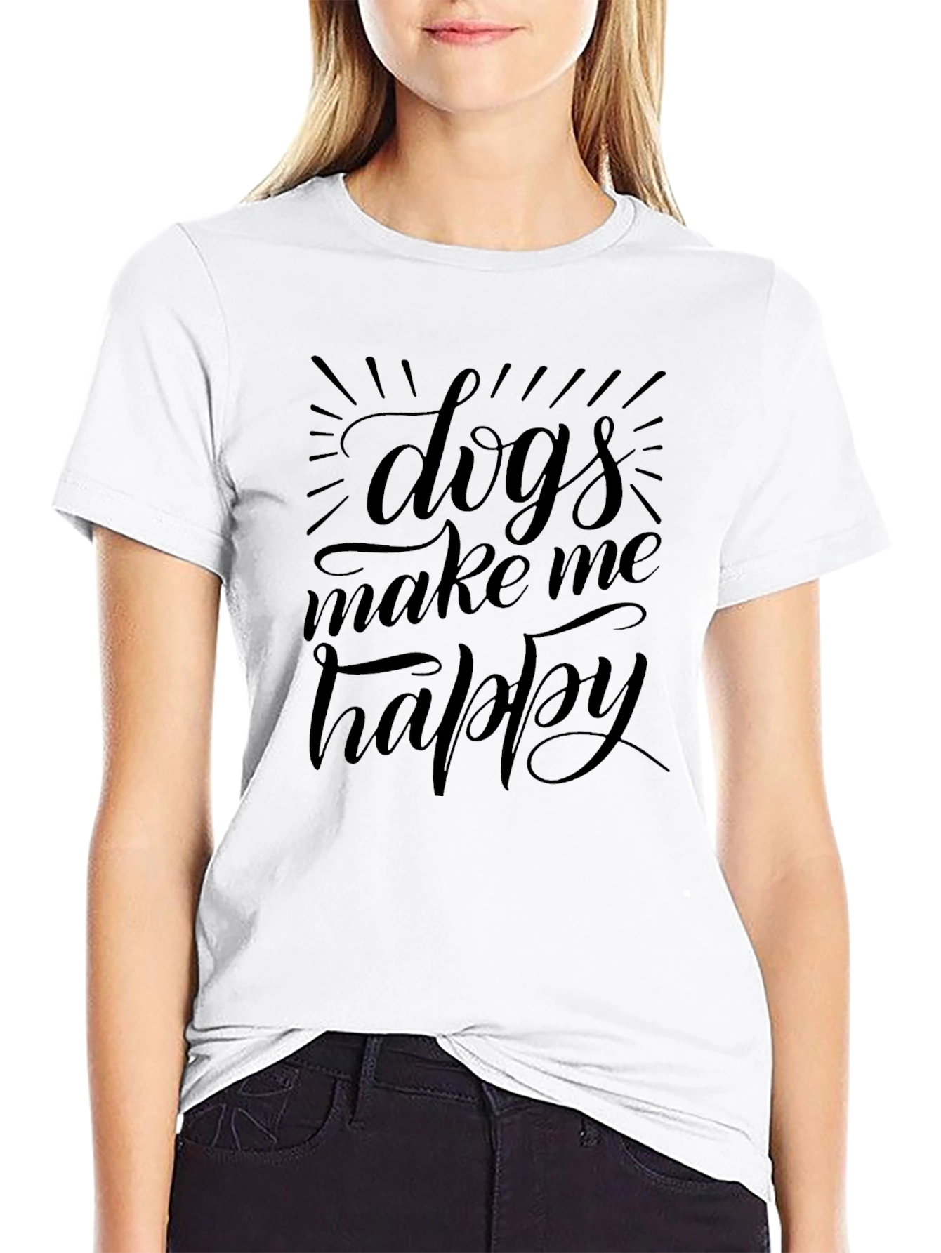 Dogs Make Me Happy Graphic Tee