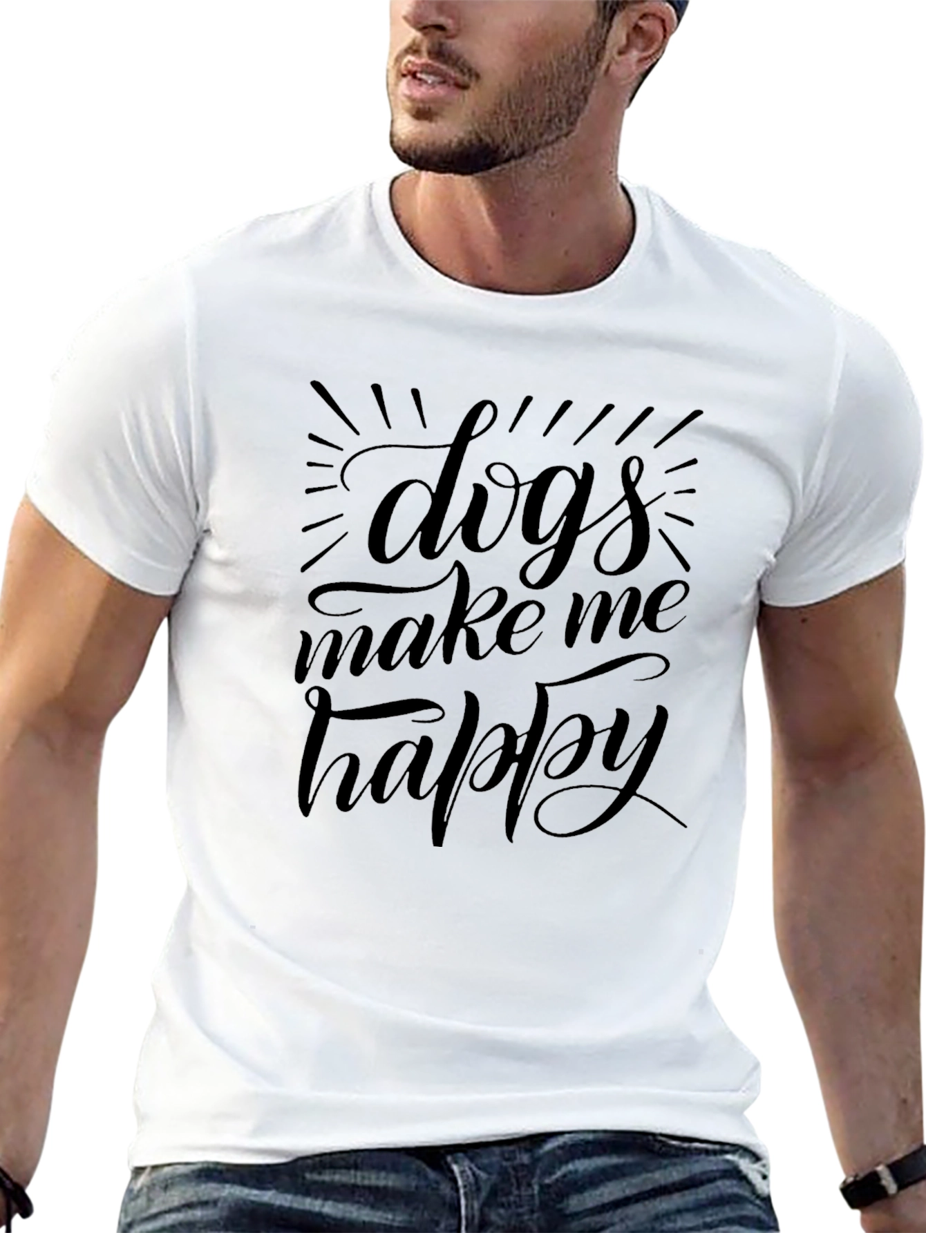 Dogs Make Me Happy Graphic Tee