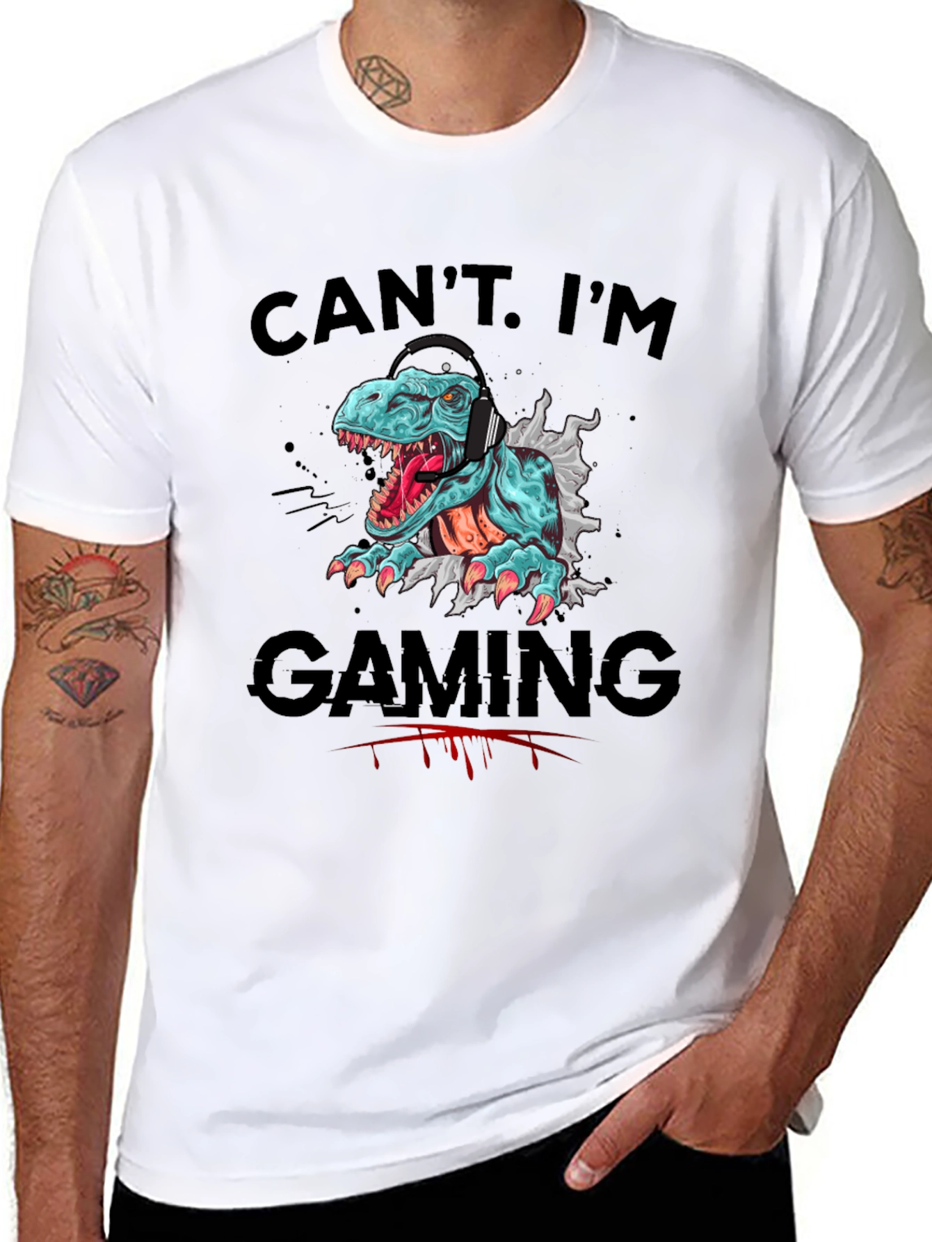 Gamer T-Rex T-Shirt - Cant. Im Gaming