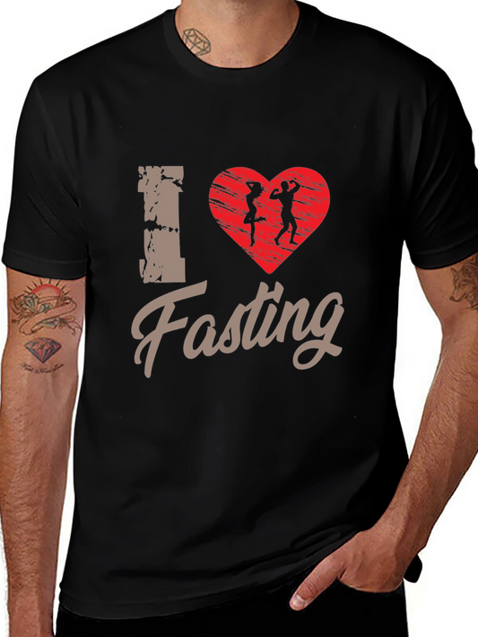 I Heart Fasting Graphic Tee - Black