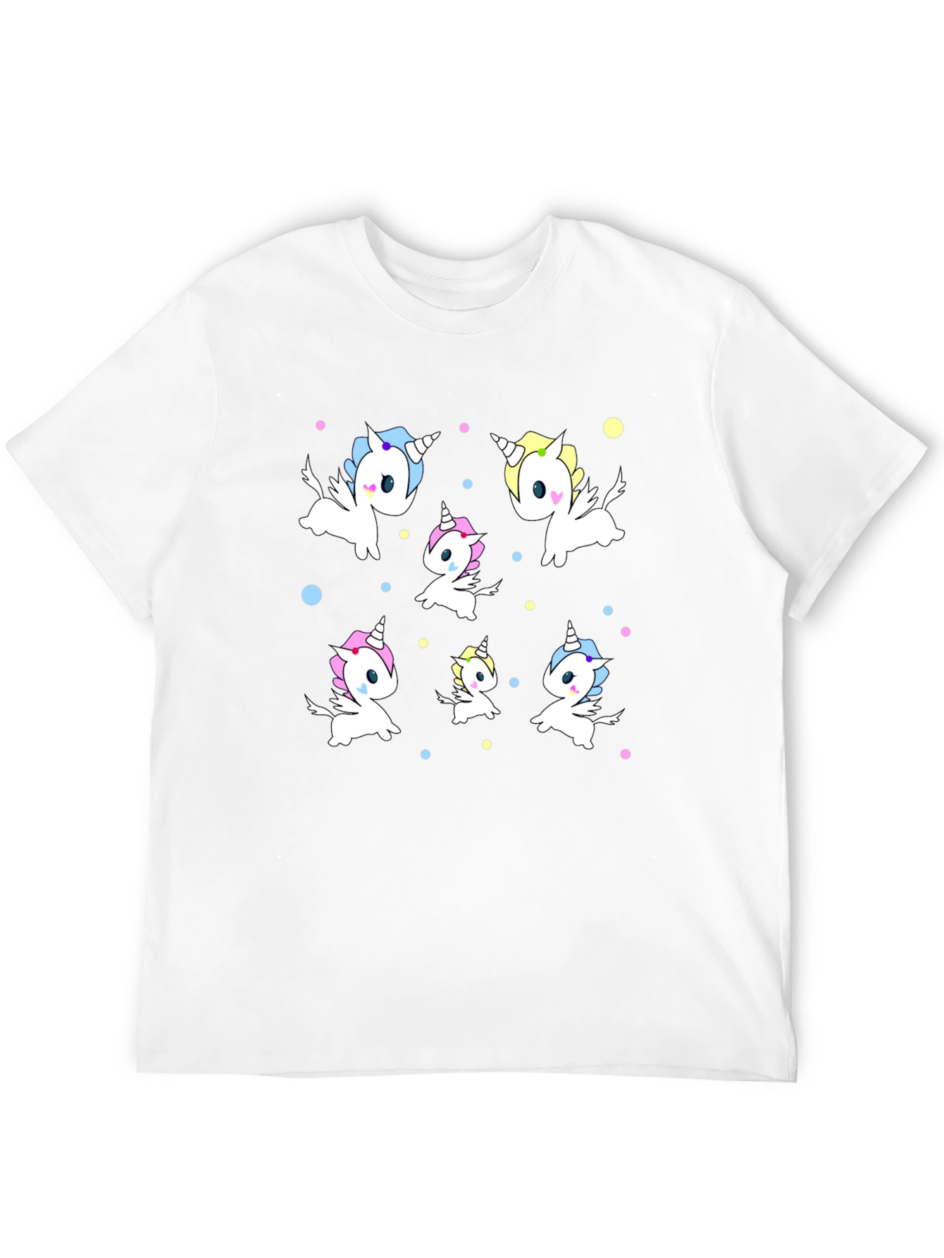 Unicorn Print Black Tee