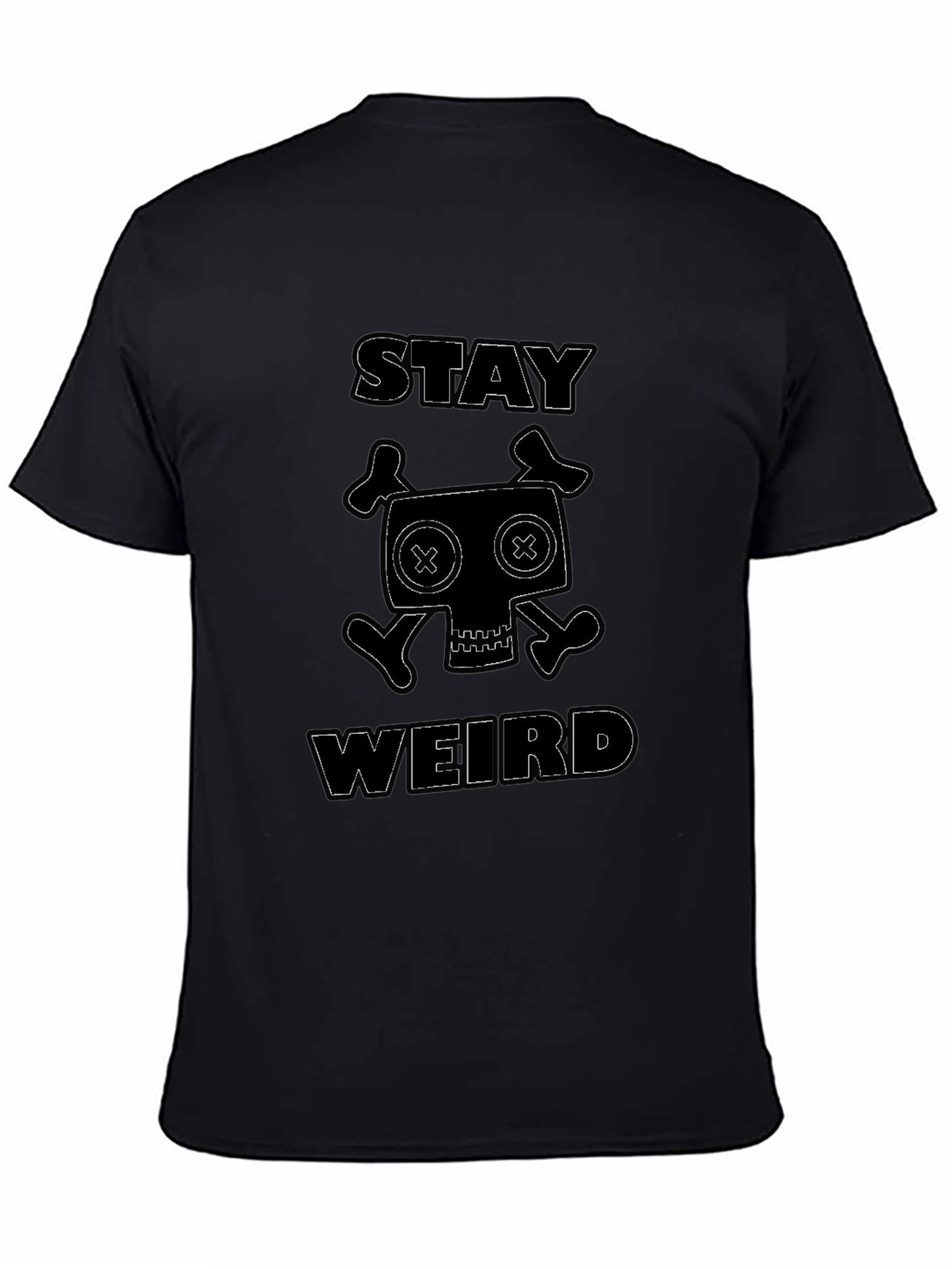 Stay Weird Black Graphic T-Shirt