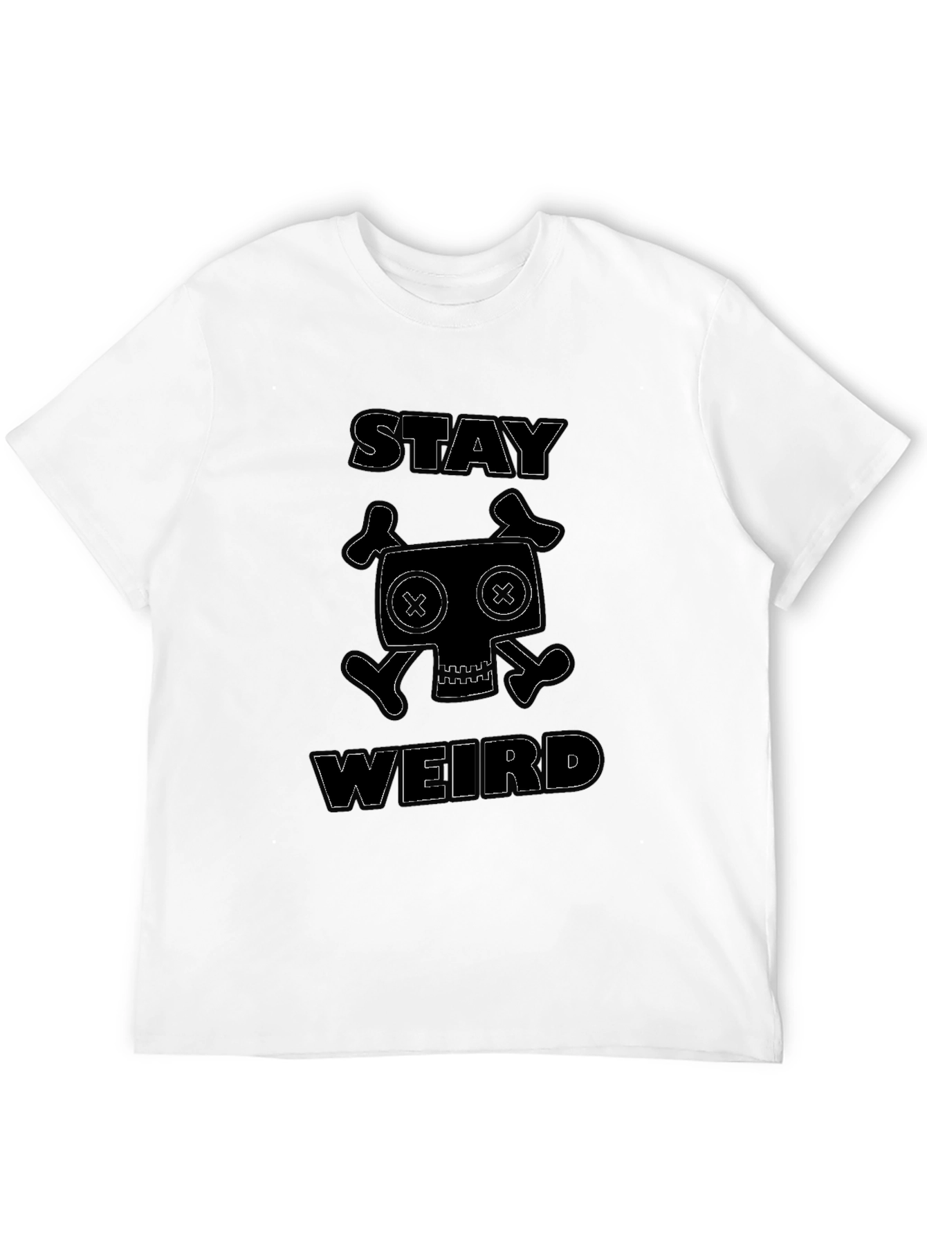 Stay Weird Black Graphic T-Shirt