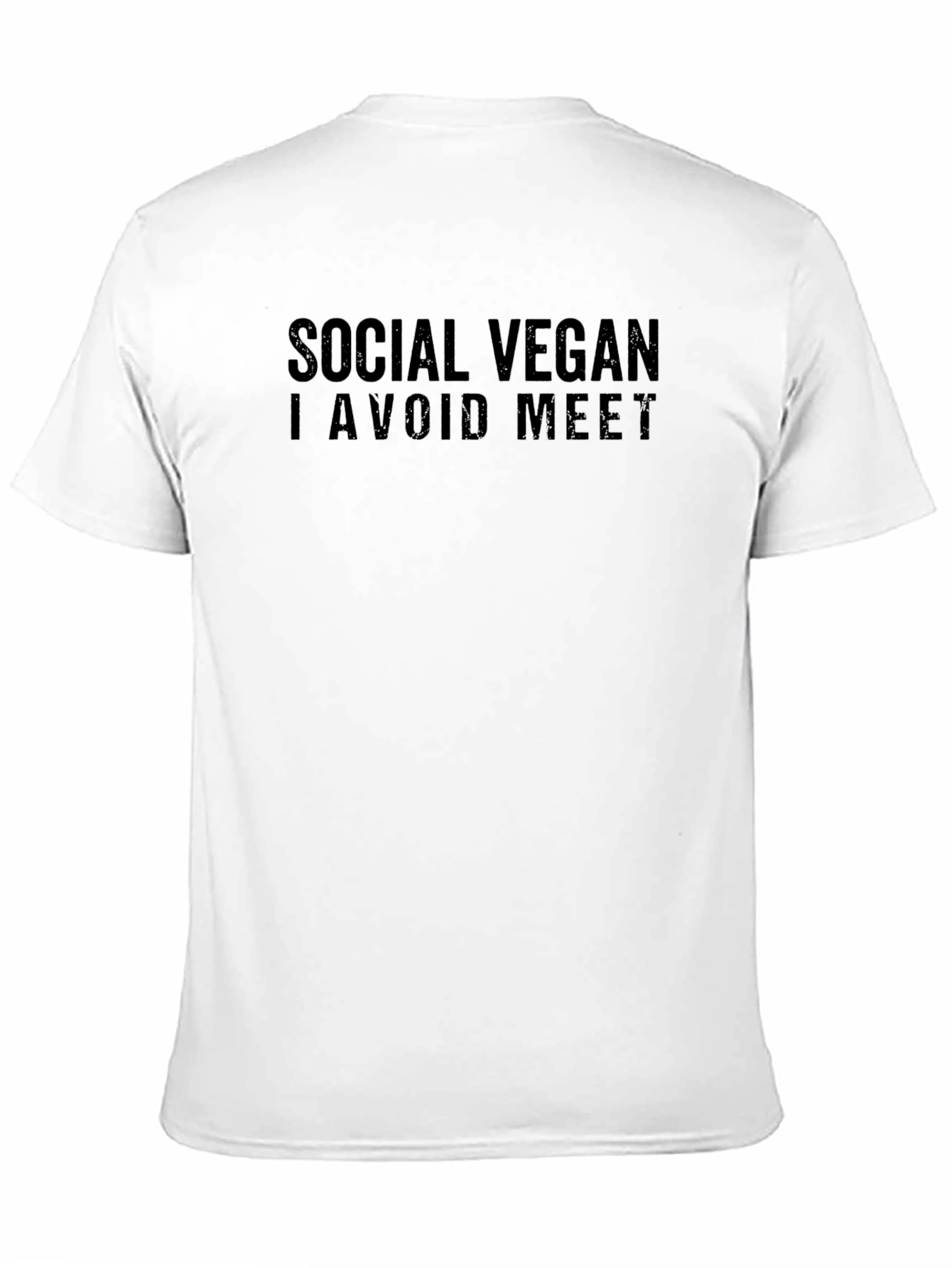 Social Vegan Graphic T-Shirt - Avoid Meet