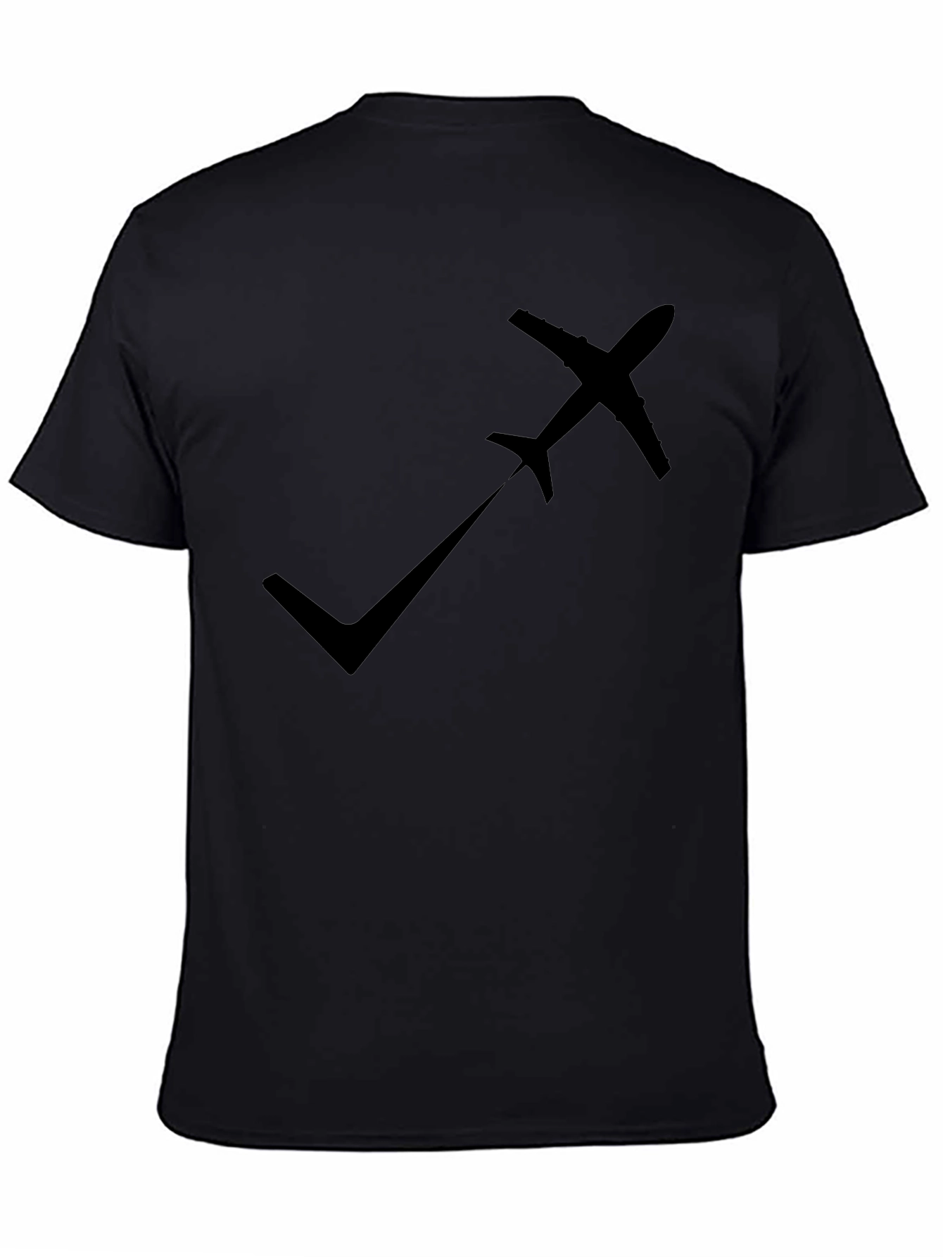 Airplane Checkmark Graphic Tee - Fly High in Style!