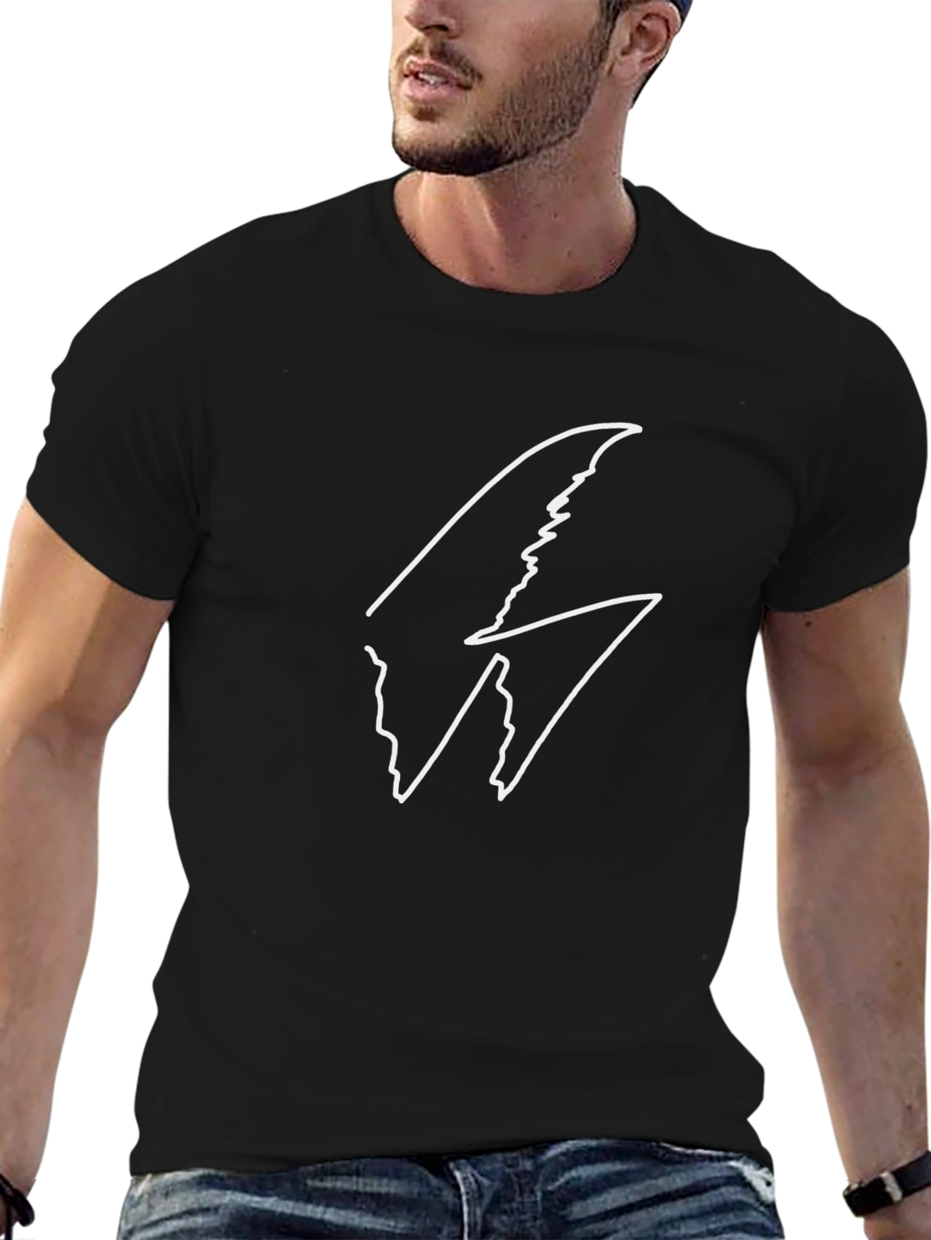 Modern Graphic Tee - Black