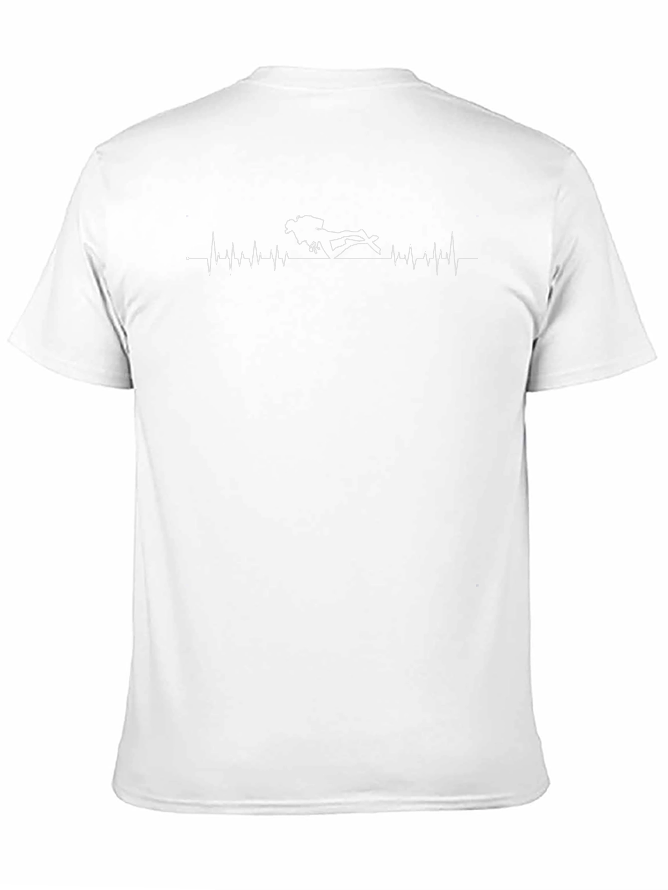 Diver Heartbeat T-Shirt - Black Cotton Tee