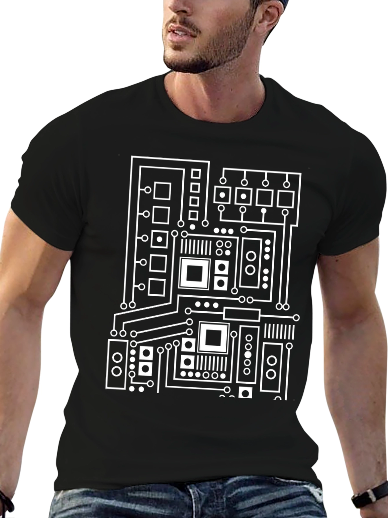 Circuit Board Graphic Tee - Modern Tech T-Shirt