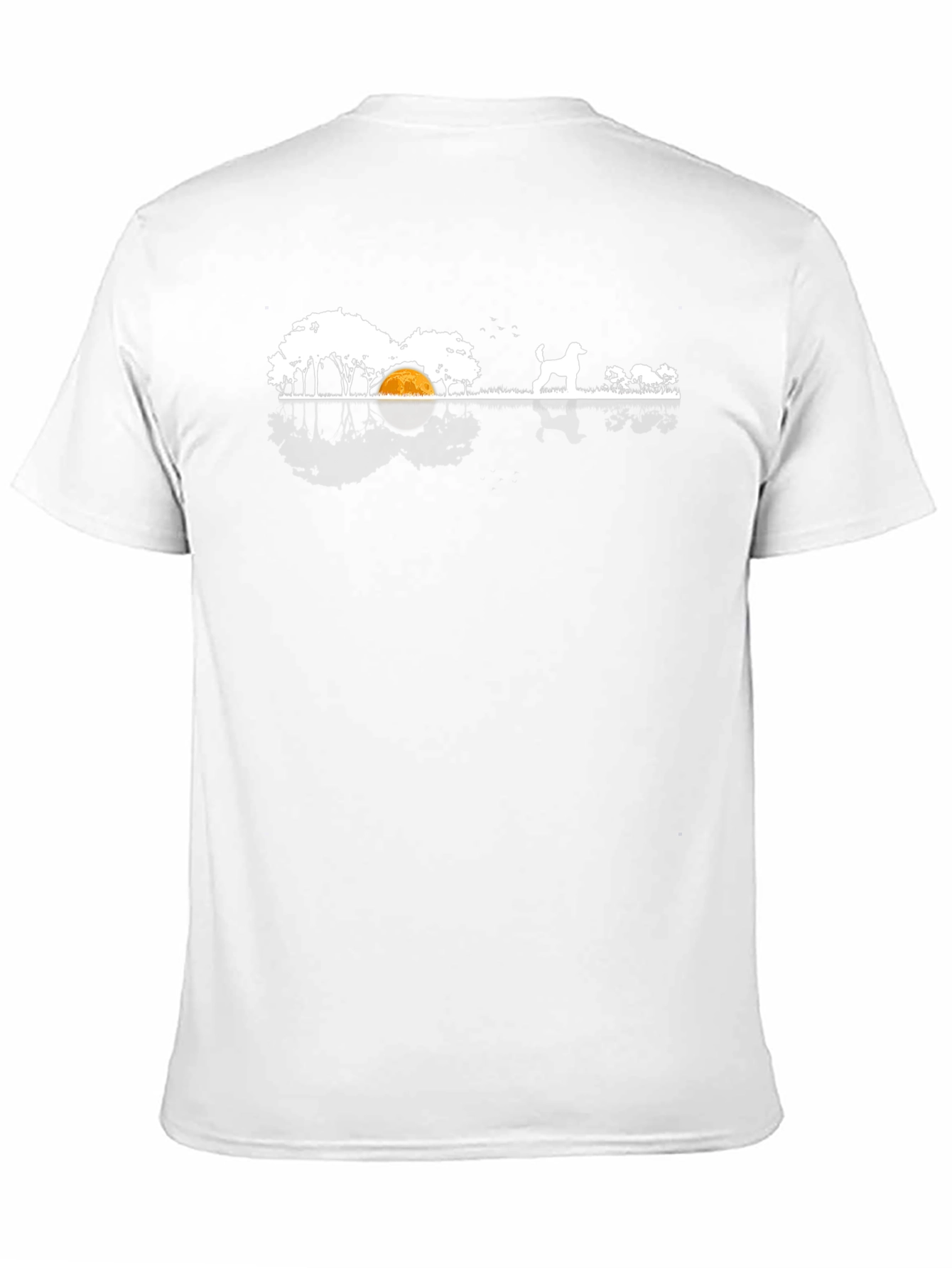 Dog Landscape Tee - Black Cotton T-Shirt